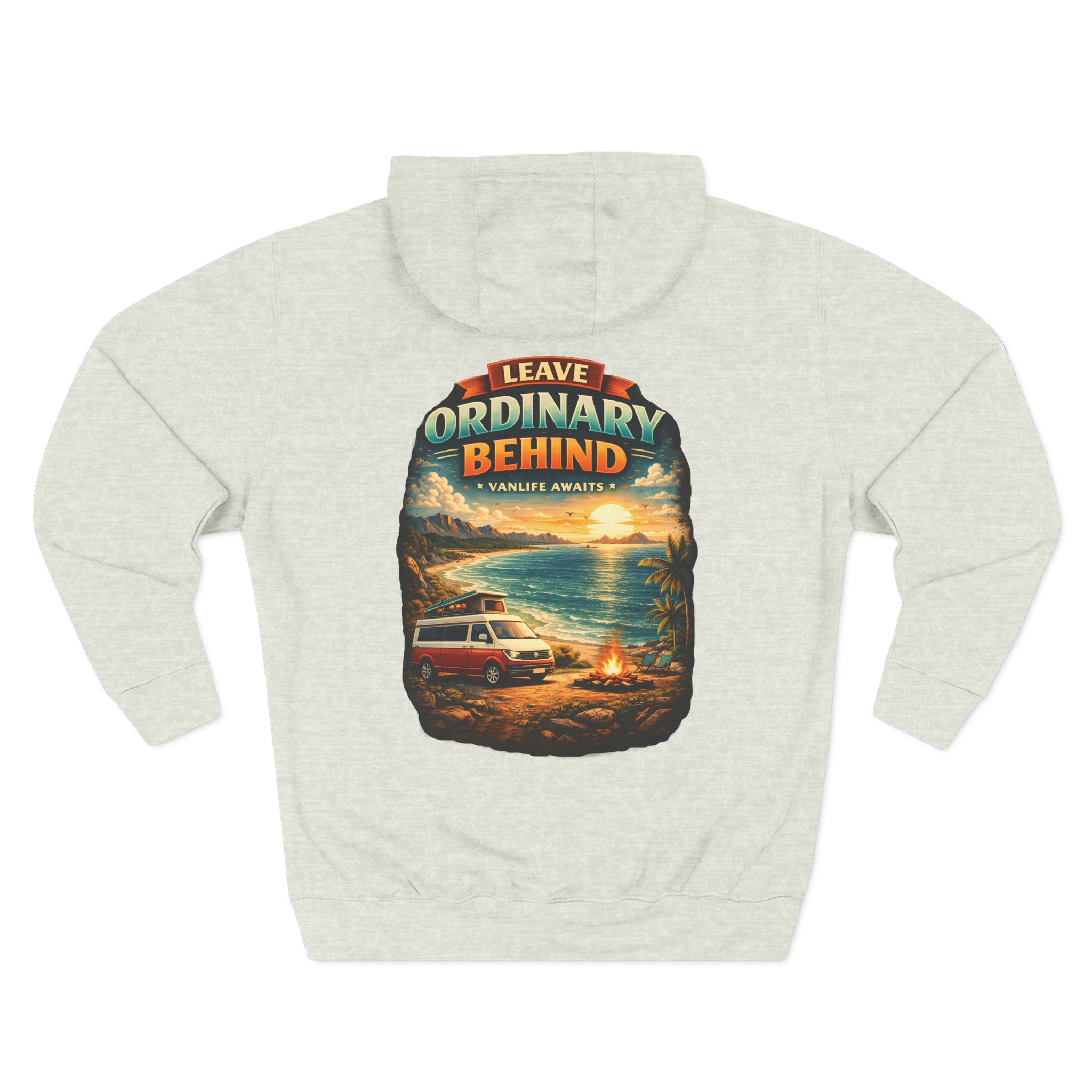 14525883256752924845_2048.jpeg Three-Panel Fleece Hoodie - "Leave Ordinary Behind" Design Scenic-Line