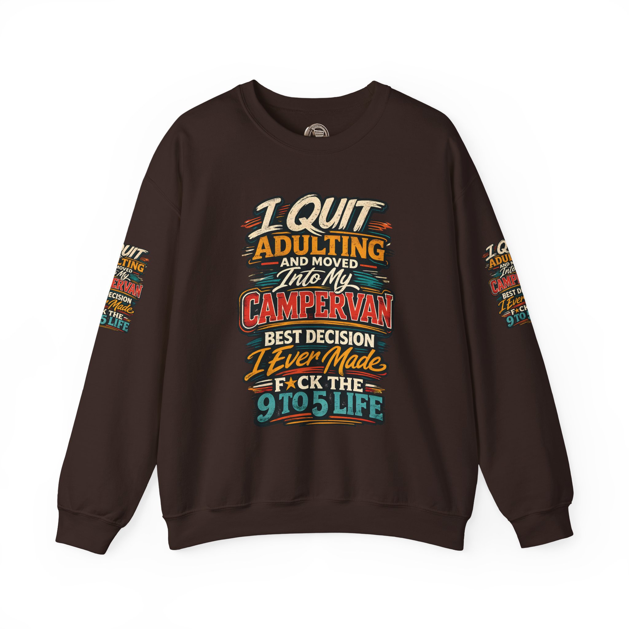 14529110241257270135_2048.jpeg Unisex Heavy Blend™ Crewneck Sweatshirt — "I Quit Adulting" Design F**K-Line