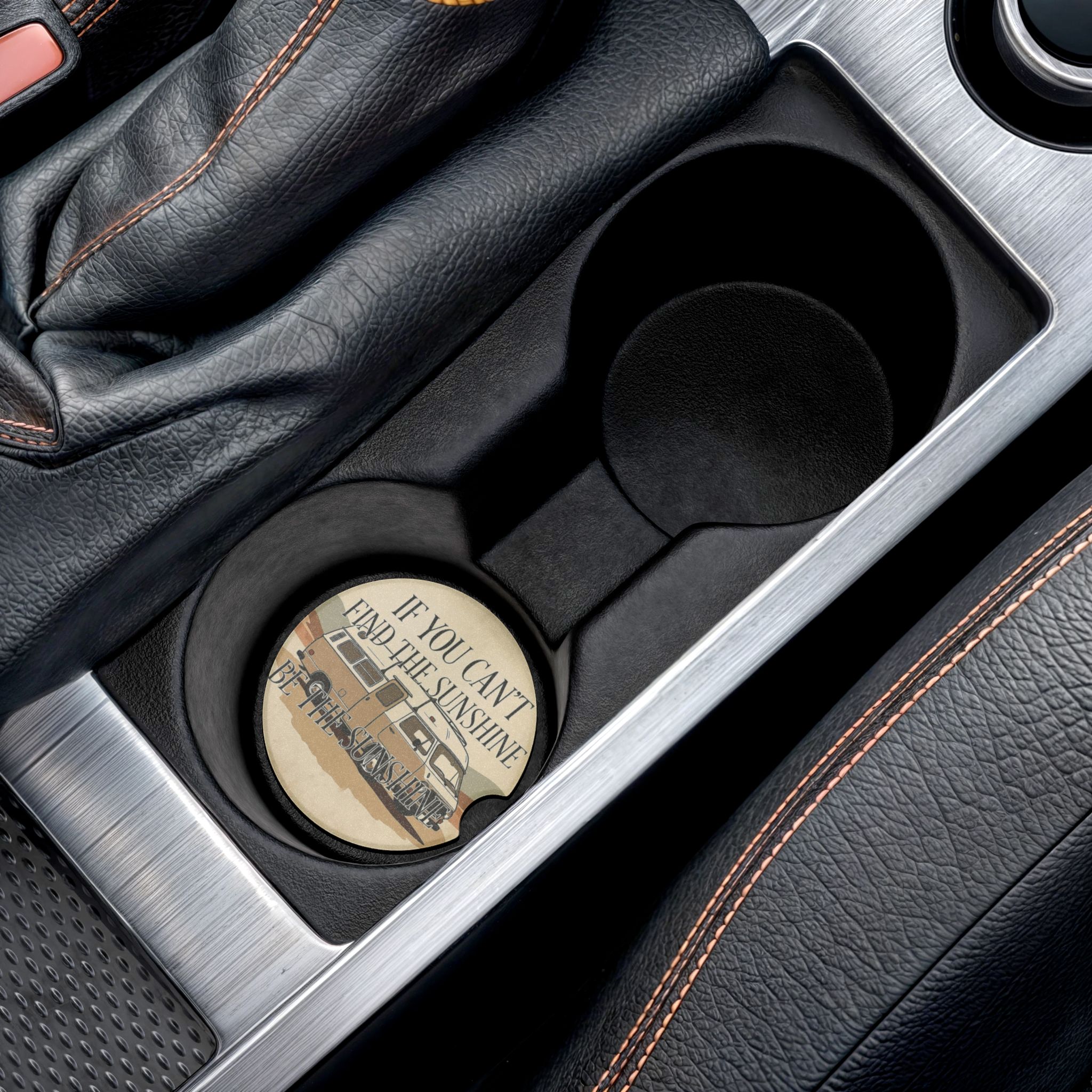 Soapstone Car Coaster – “If You Can’t Find the Sunshine” Soapstone Drink Holder