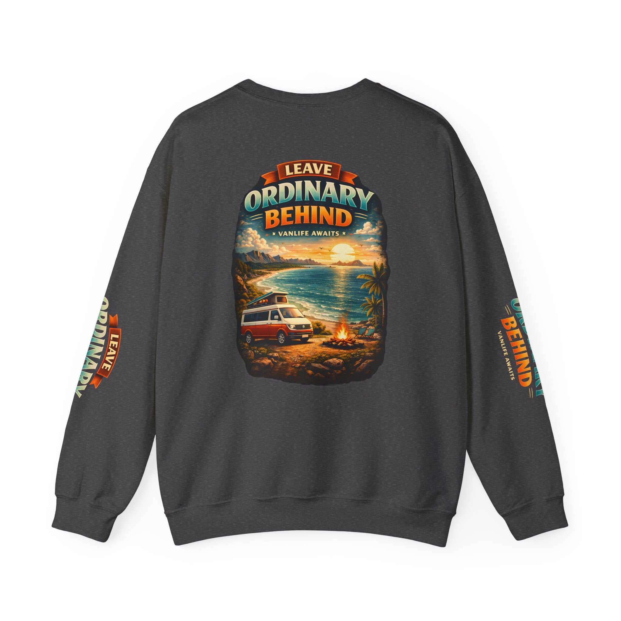 Unisex Heavy Blend™ Crewneck Sweatshirt — "Leave Ordinary Behind" Design Scenic-Line