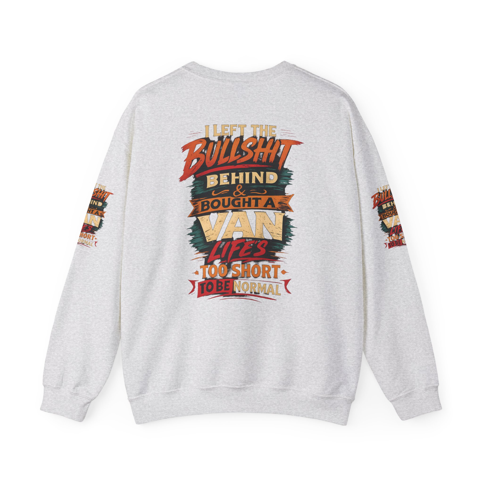 Unisex Heavy Blend™ Crewneck Sweatshirt — "I Left The Bullshit" Design F**K-Line