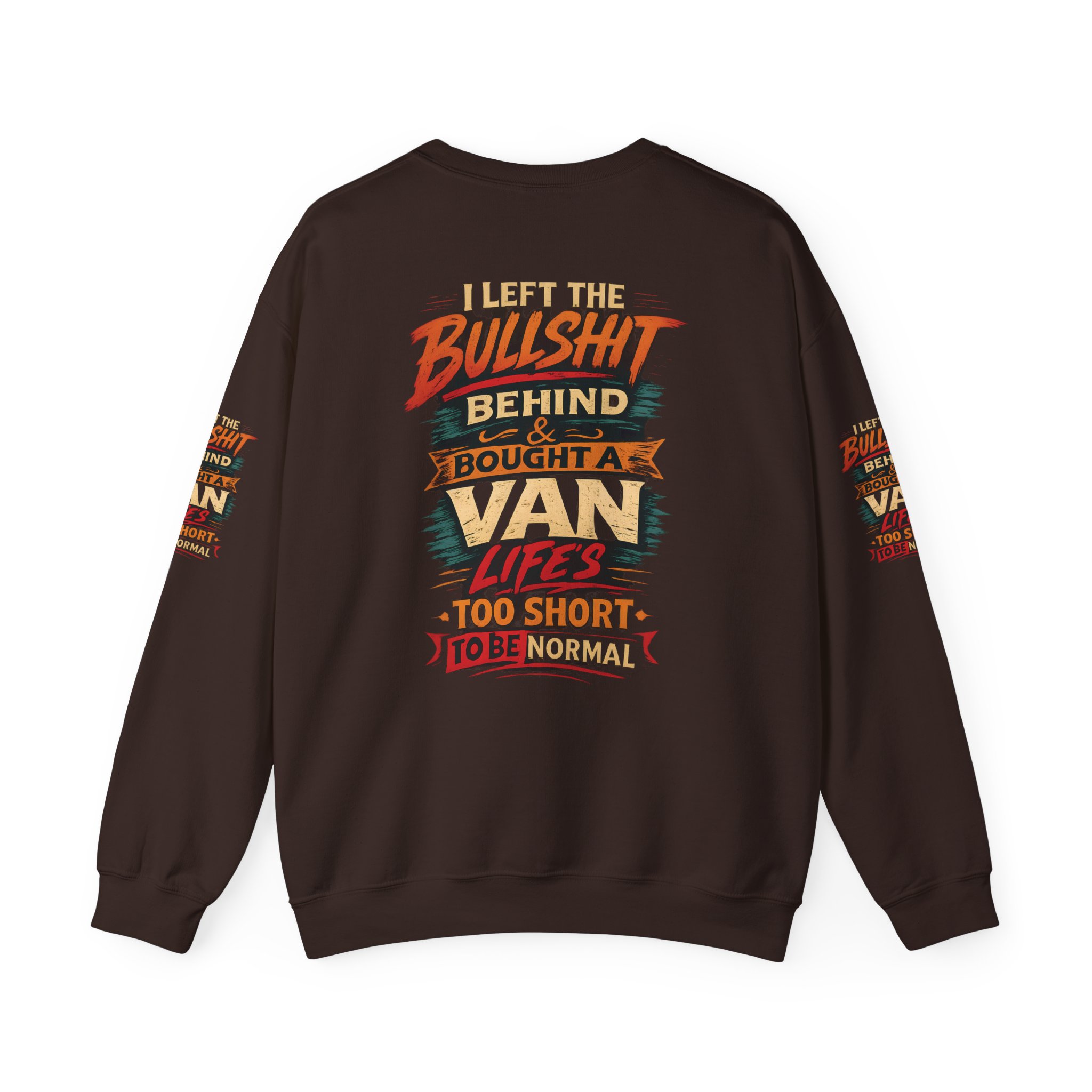 Unisex Heavy Blend™ Crewneck Sweatshirt — "I Left The Bullshit" Design F**K-Line
