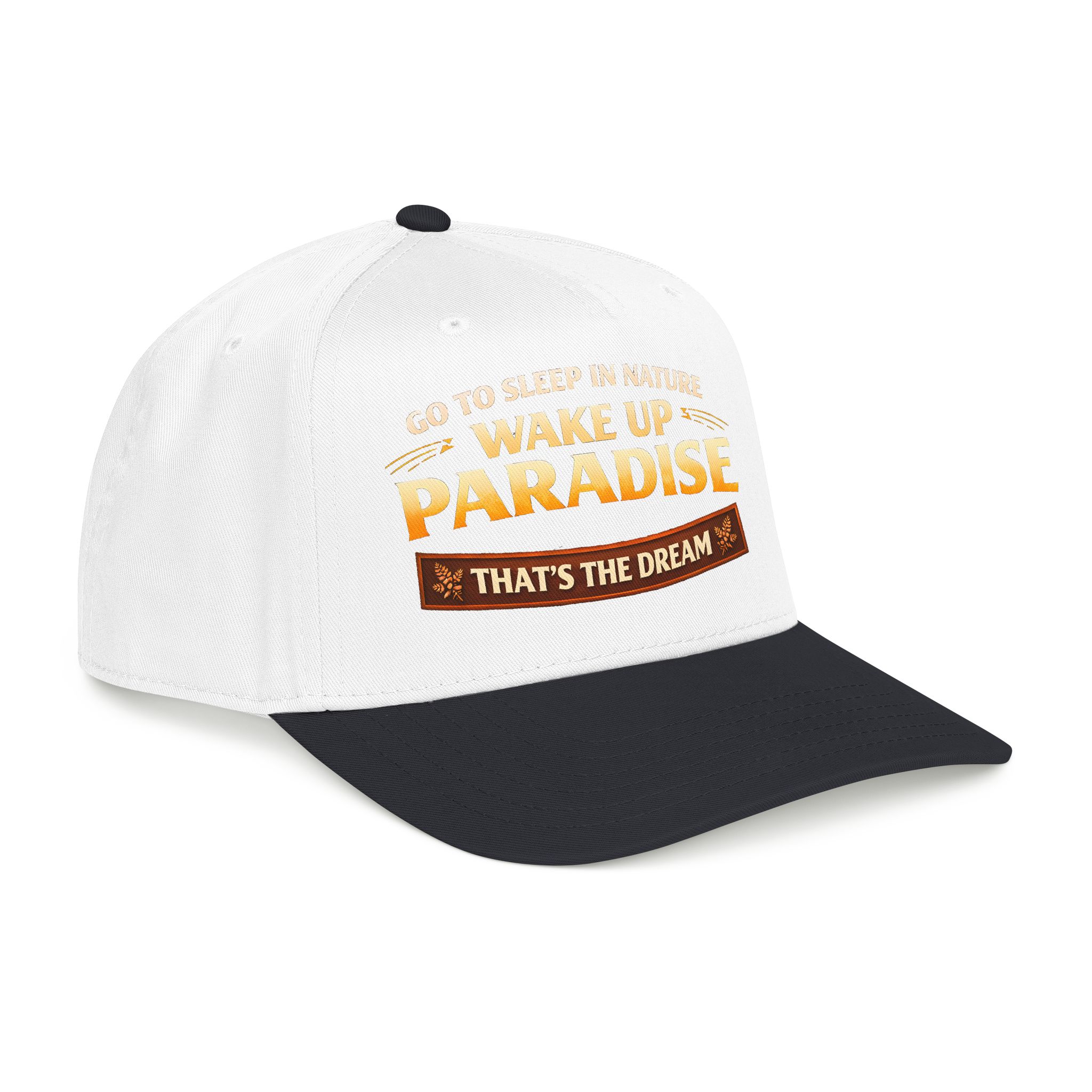 Baseball Cap - "Go sleep Nature-Wake Up Paradise" Design Scenic-Line