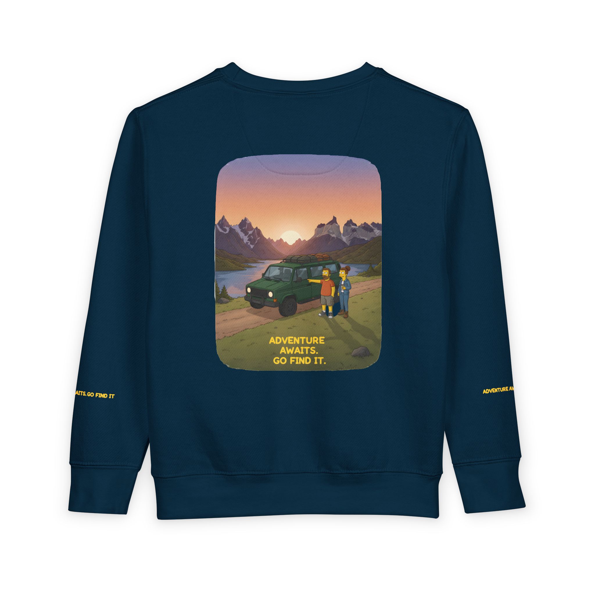 Toddler Sweatshirt - "Adventure Awaits-Go Find It" (Design Sitcom-Line)
