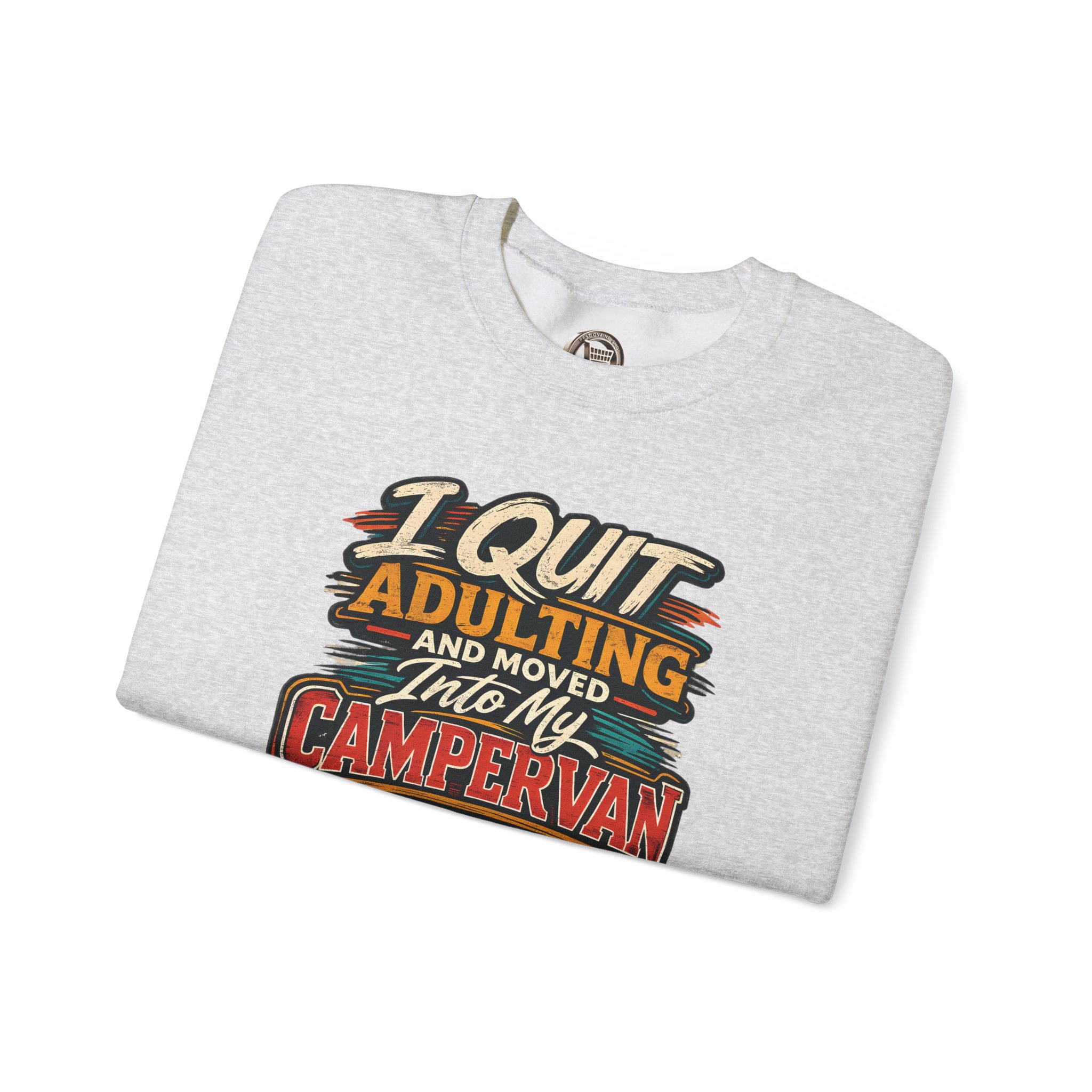 14587799852163483525_2048.jpeg Unisex Heavy Blend™ Crewneck Sweatshirt — "I Quit Adulting" Design F**K-Line