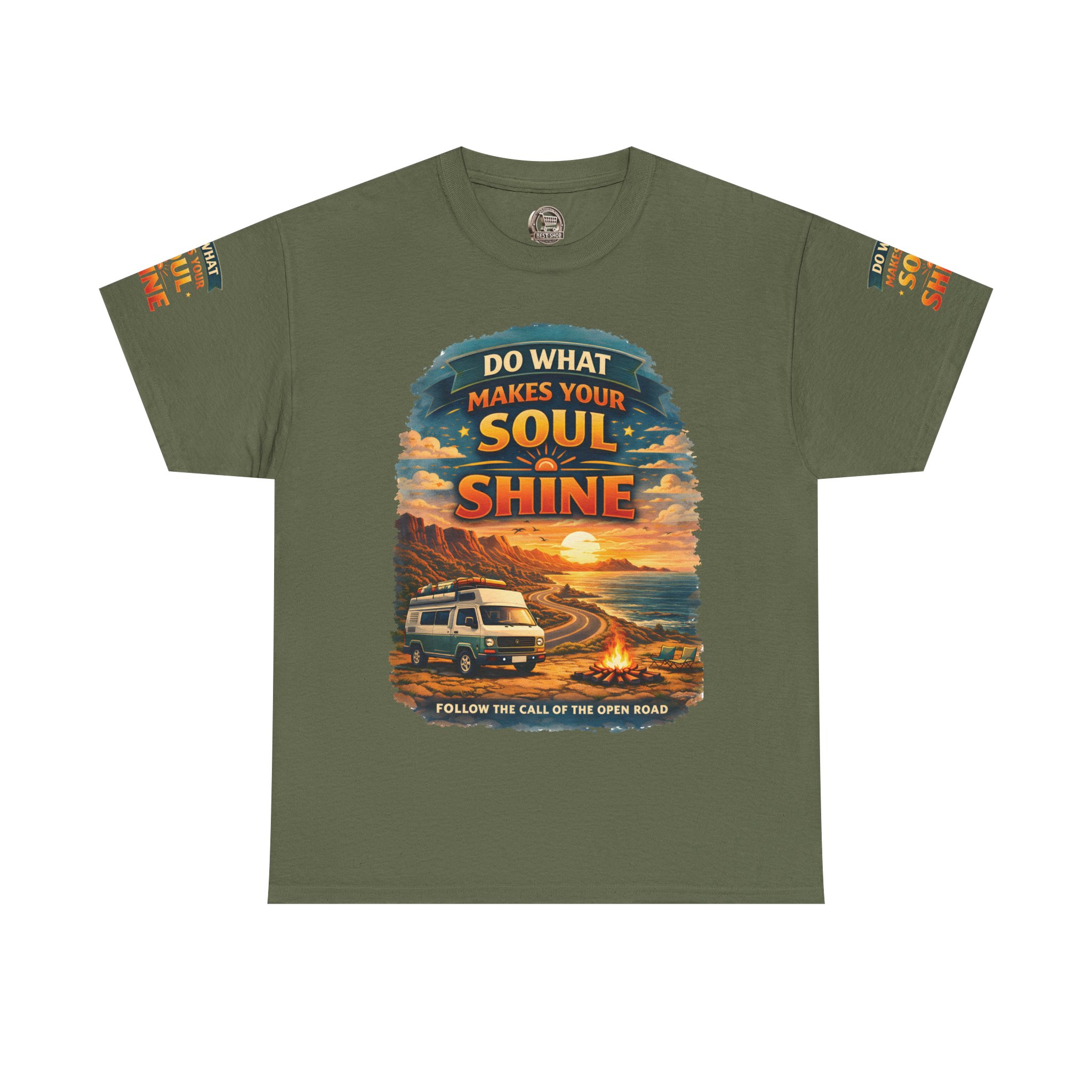 Unisex Heavy Cotton Tee — "Do What Makes Your Soul Shine" Design Scenic-Line