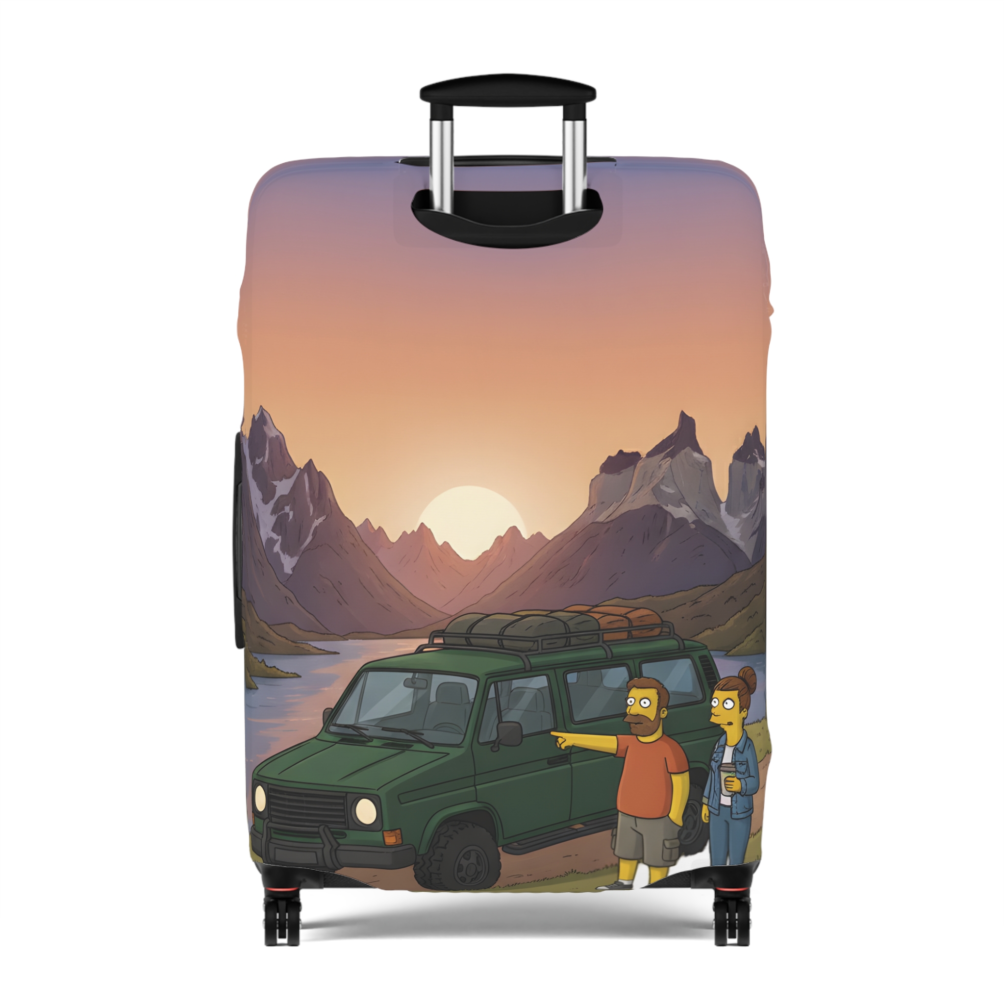 14602983173137188420_2048.jpeg Luggage Cover — Adventure Camper Sketch Travel Suitcase(Design Sitcom-Line)