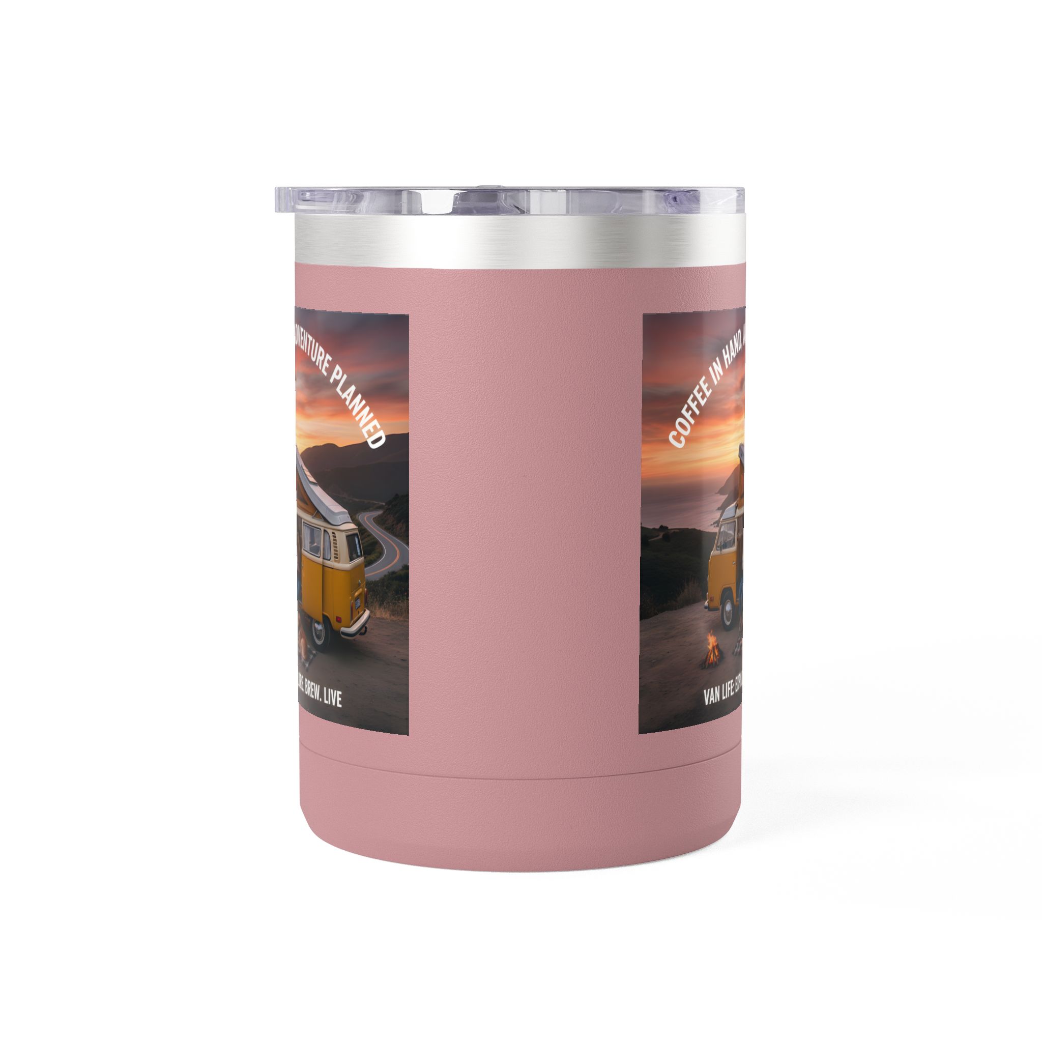 Coffee Mug Tumbler, 15oz — "Coffee in Hand, Adventure Planned"