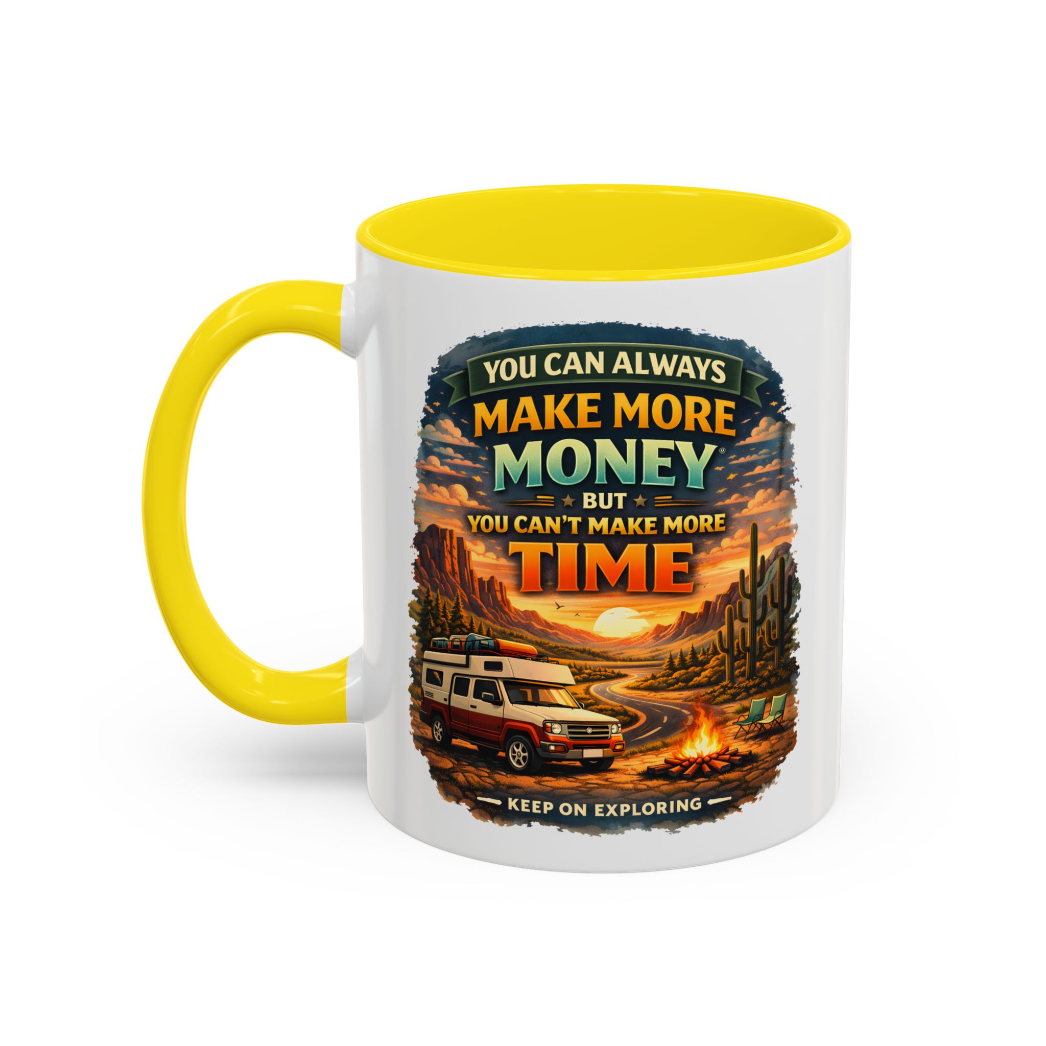 14628152729388316987_2048.jpeg Accent Coffee Mug (11, 15oz) — "You Can Always Make More Money" Design Scenic-Line