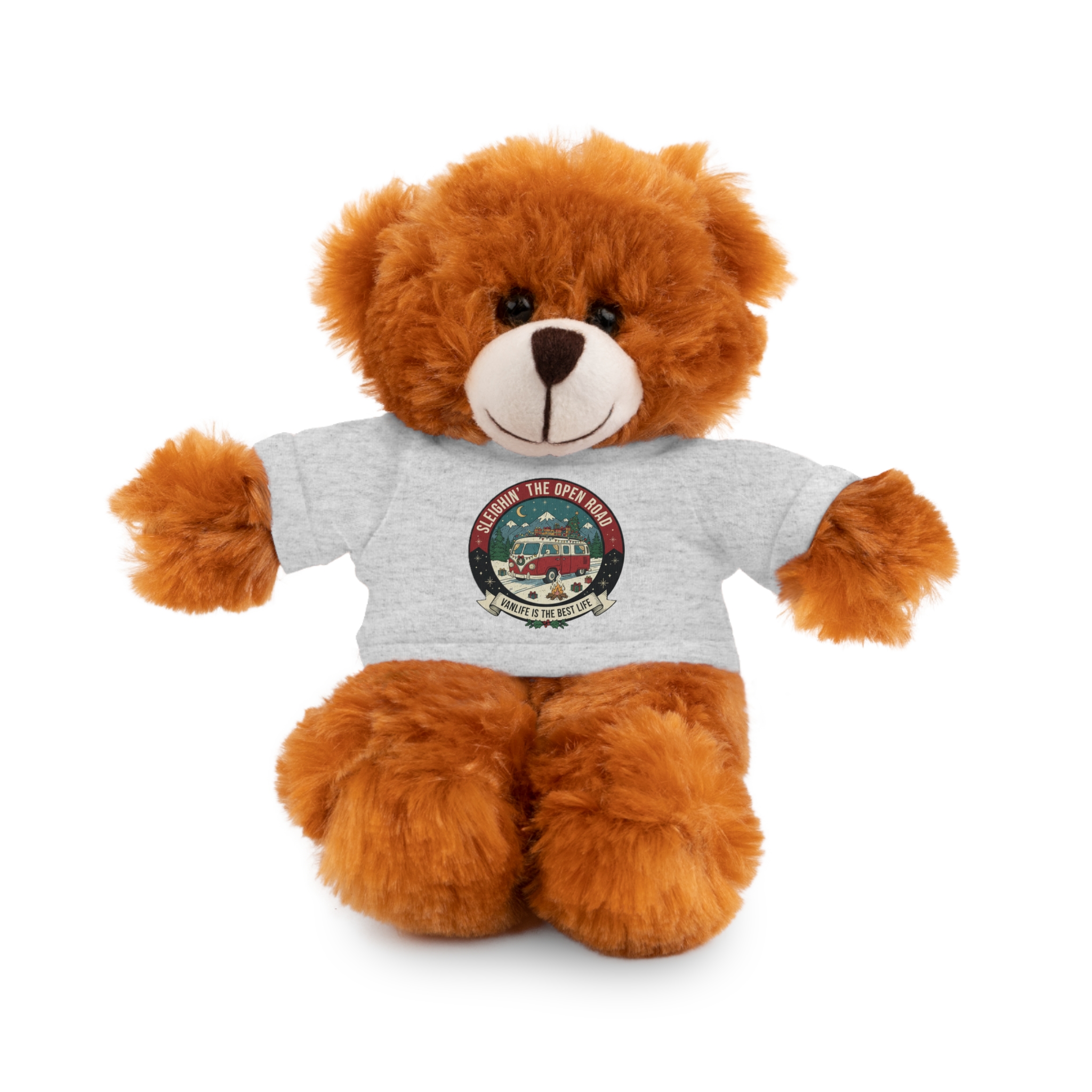 14630263726331425247_2048-1.jpeg Happy Camper Teddy Bear with 'Sleighin The Open Road-Vanlife Is The Best Life' Tee