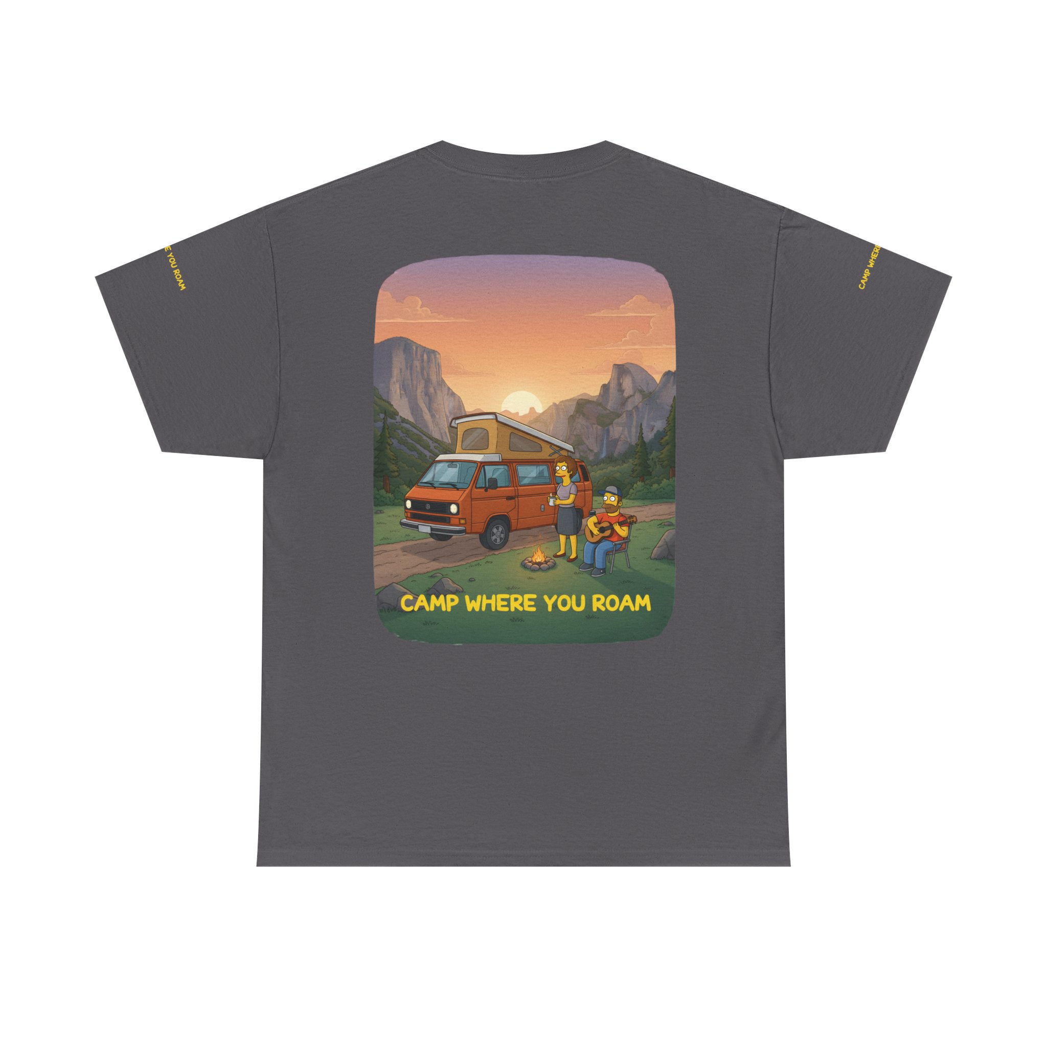 Unisex Heavy Cotton Tee — "Camp Where You Roam" Design Sitcom-Line