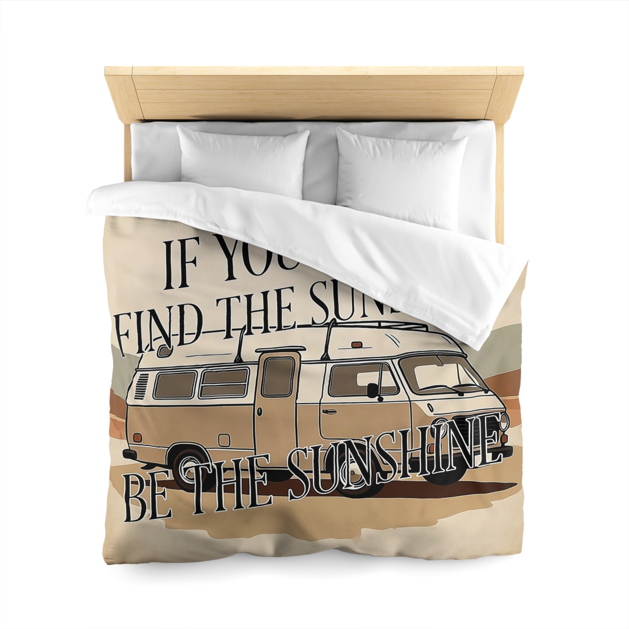1465500276030714311_2048.jpeg Duvet Cover - 'If You Can't Find the Sunshine, Be the Sunshine' Vintage Camper Bedding