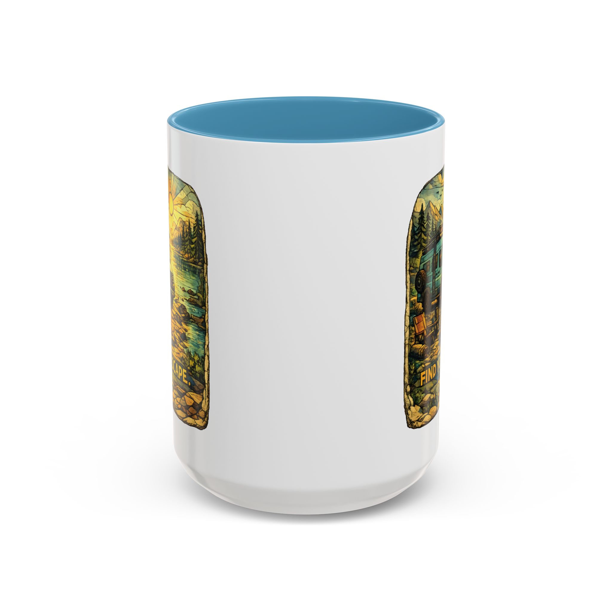 14656254821790838649_2048.jpeg Accent Coffee Mug (11, 15oz) — "Find Your Escape" Design Cubic-Line