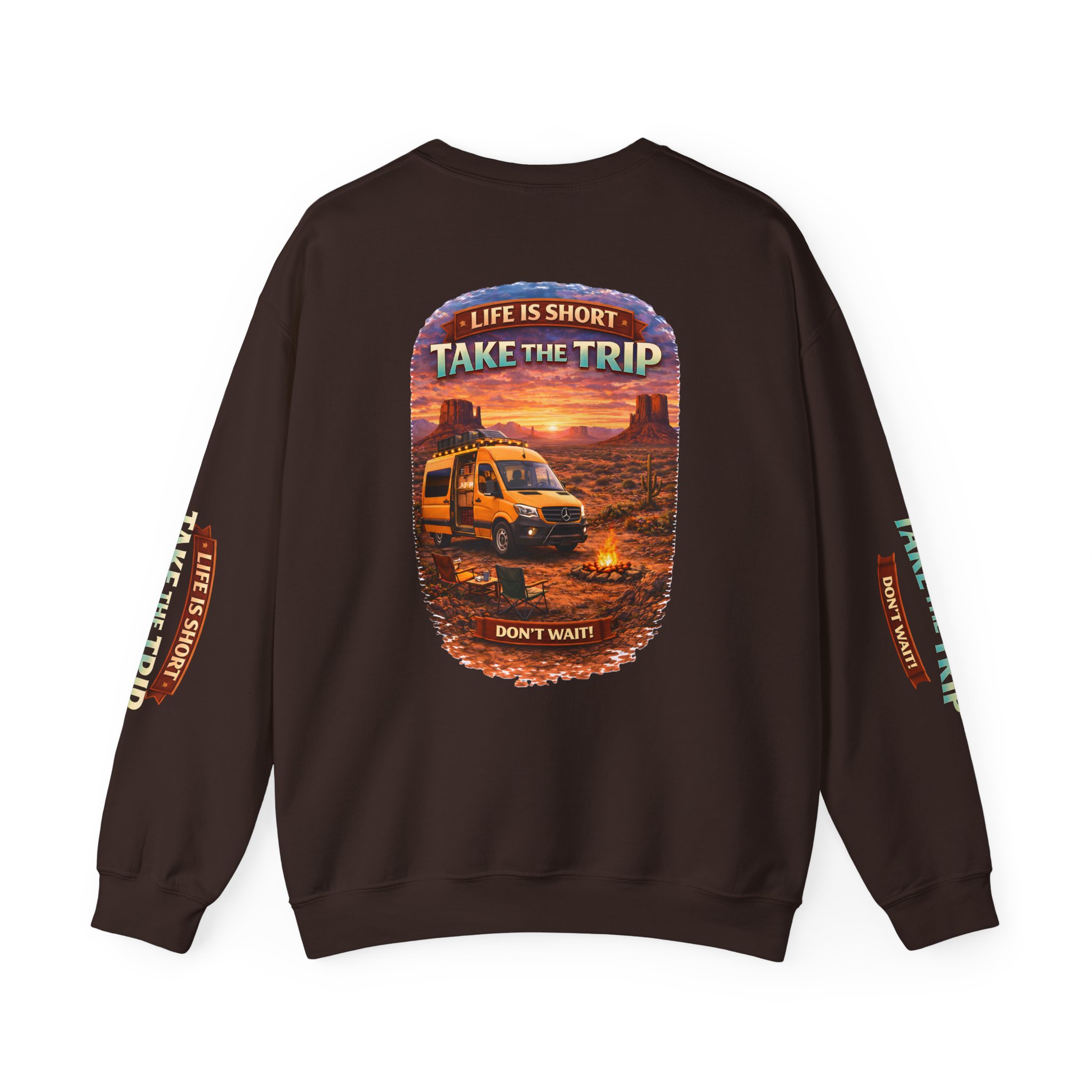 14666707424624363850_2048.jpeg Unisex Heavy Blend™ Crewneck Sweatshirt — "Life Is To Short-Take The Trip" Design Scenic-Line