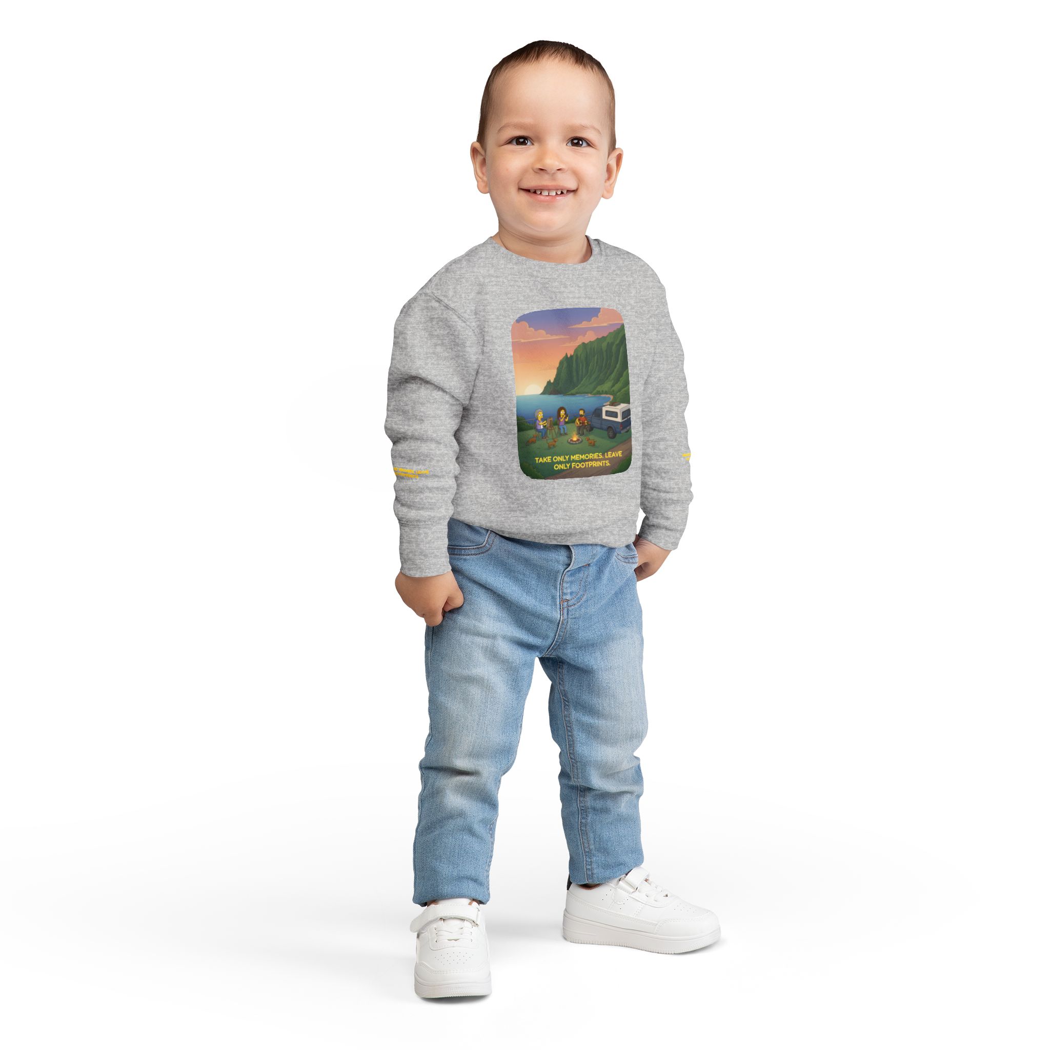 Toddler Sweatshirt - "Take Only Memories-Leave Only Footprints" (Design Sitcom-Line)