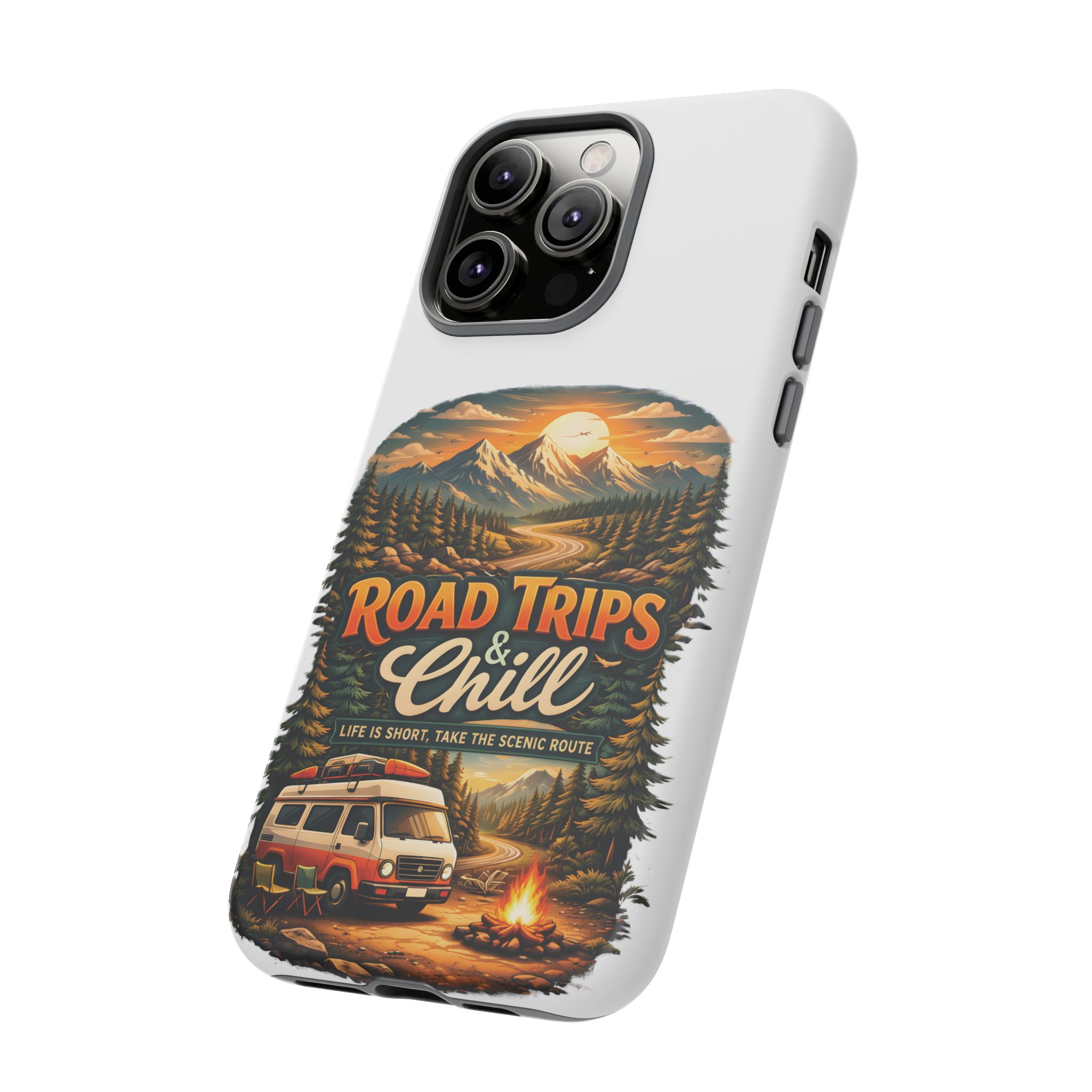 Phone Case — "Road Trips and Chill" (Design Scenic-Line)