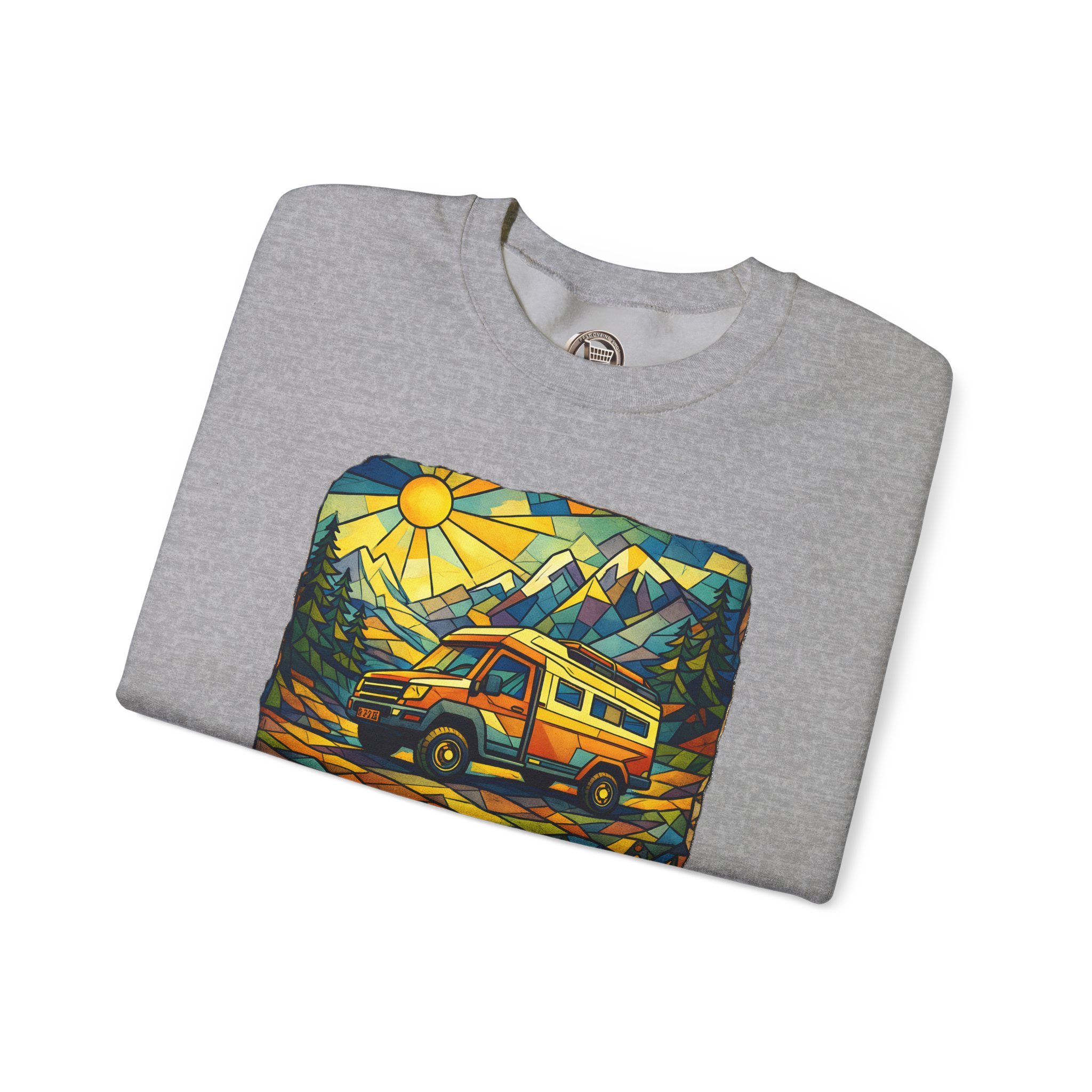 14684409324092372990_2048.jpeg Unisex Heavy Blend™ Crewneck Sweatshirt — "Live Every Day InFull Color" Design Cubic-Line