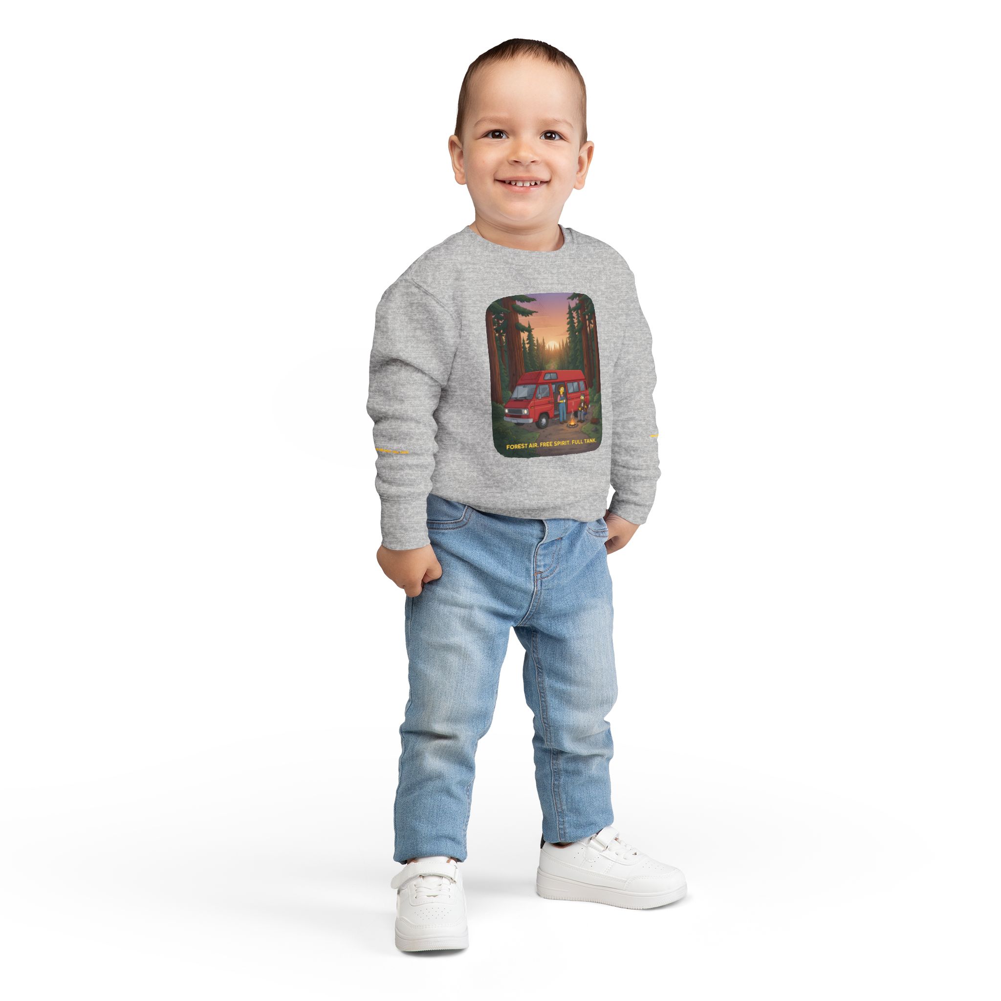 14693219119779602541_2048-1.jpeg Toddler Sweatshirt - "Forest Air Free Spirit Full Tank" (Design Sitcom-Line)