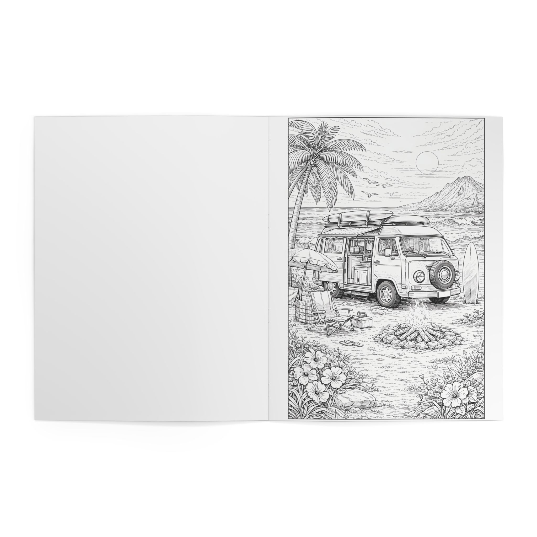 Vanlife Coloring Book — Relaxing Campervan & Nature Designs for Adults & Teens
