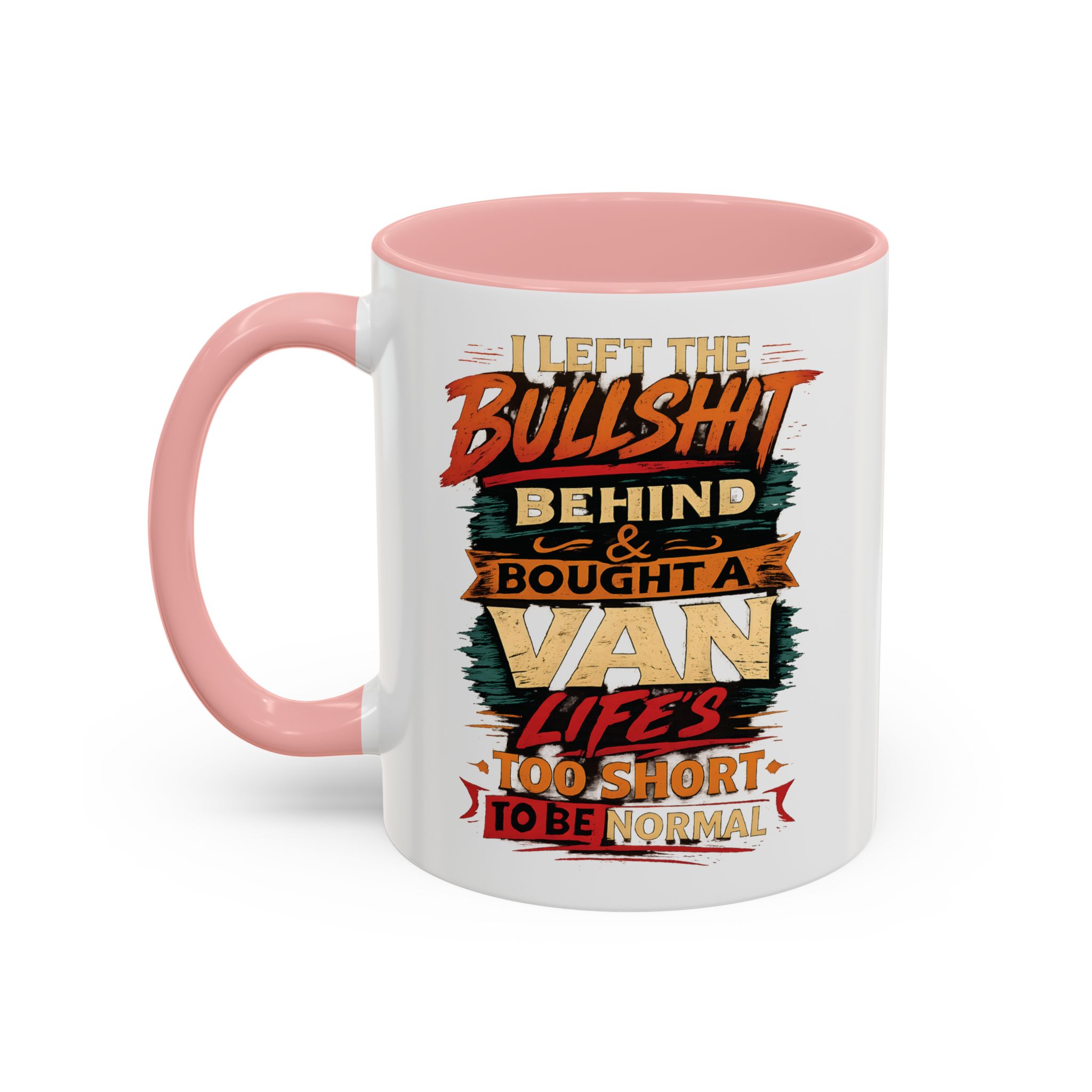 Accent Coffee Mug (11, 15oz) — "I Left The Bullshit" Design F**K-Line