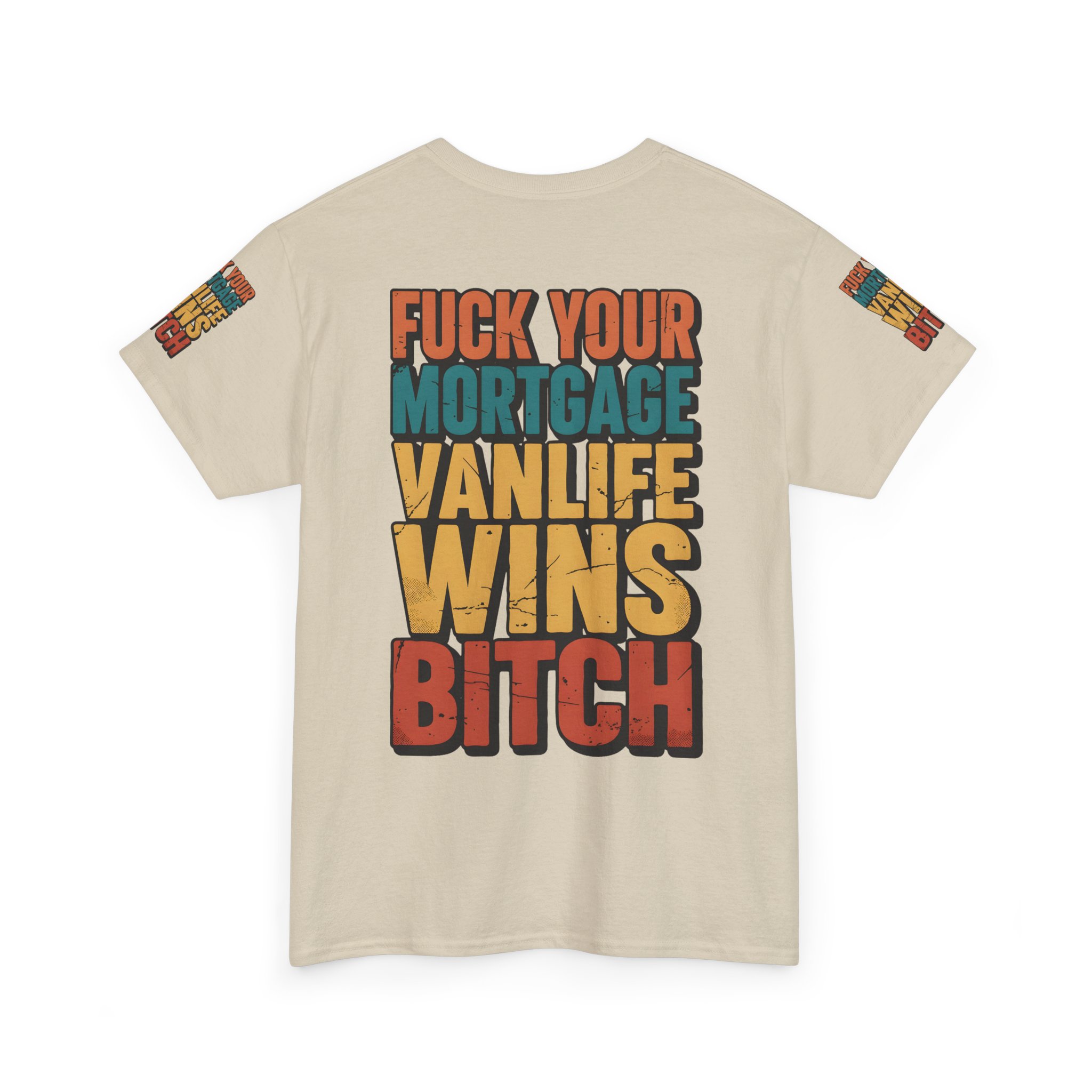 Unisex Heavy Cotton Tee — "Fuck Your Mortgage" Design F**K-Line