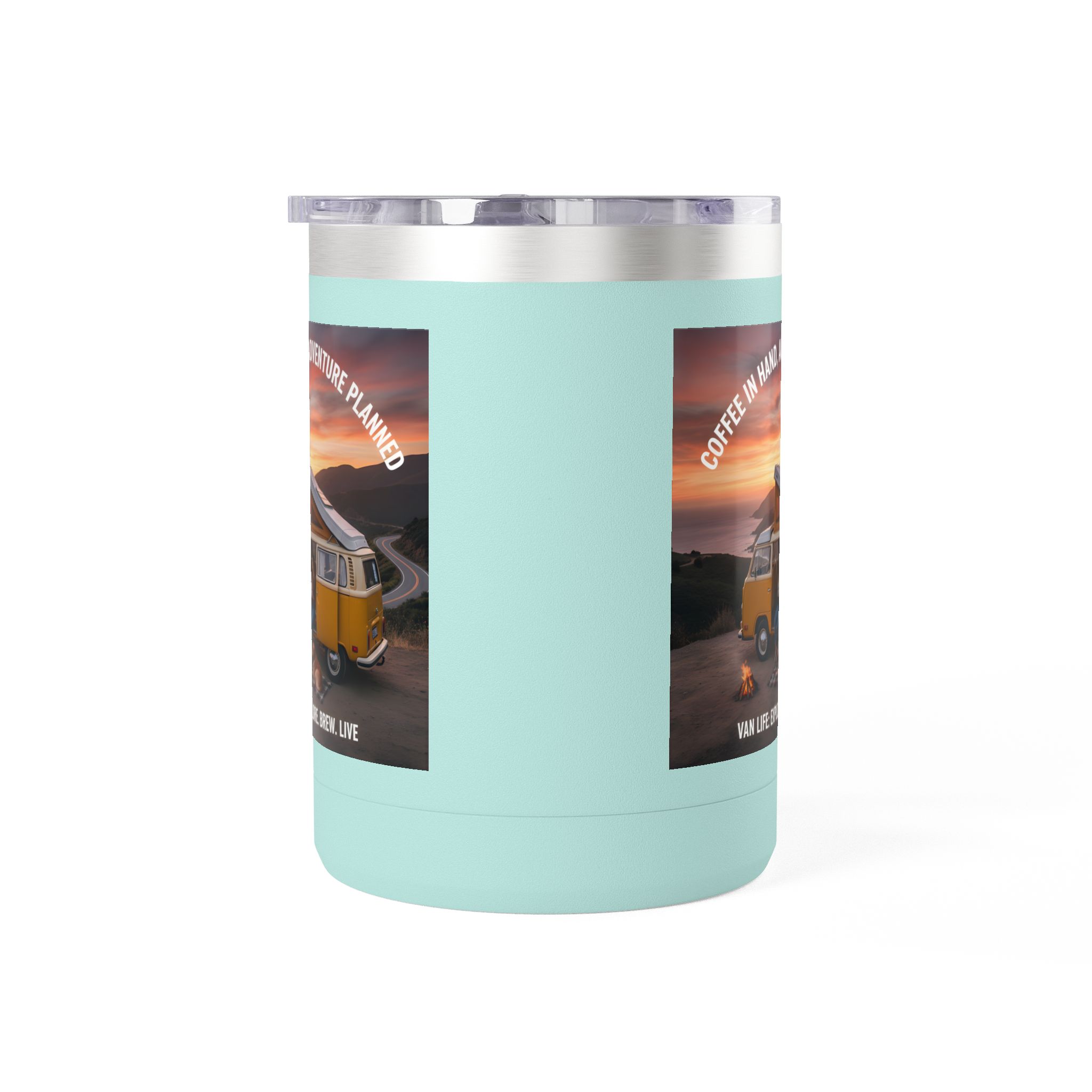 Coffee Mug Tumbler, 15oz — "Coffee in Hand, Adventure Planned"