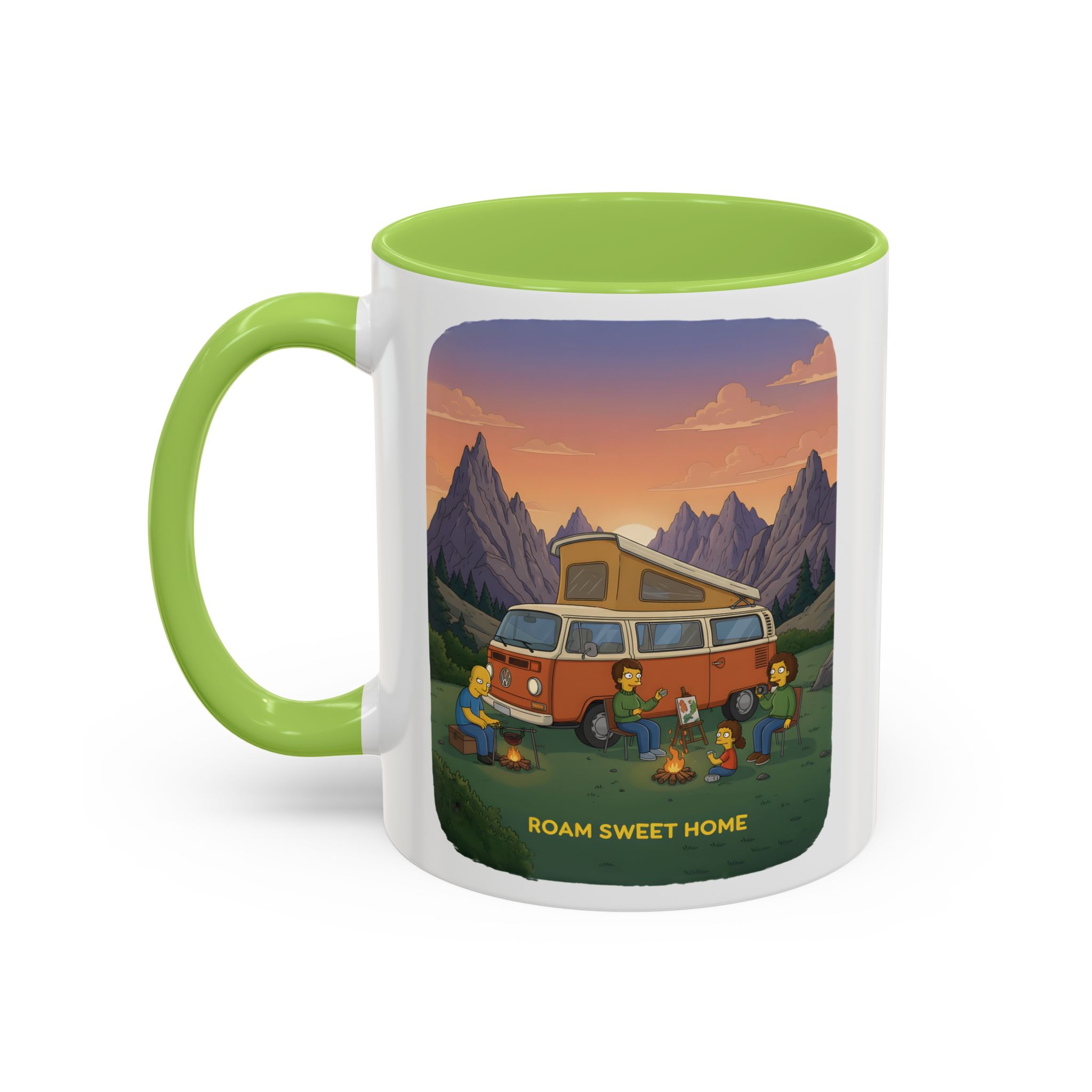 Accent Coffee Mug (11, 15oz) — "Roam Sweet Home" Design Sitcom-Line