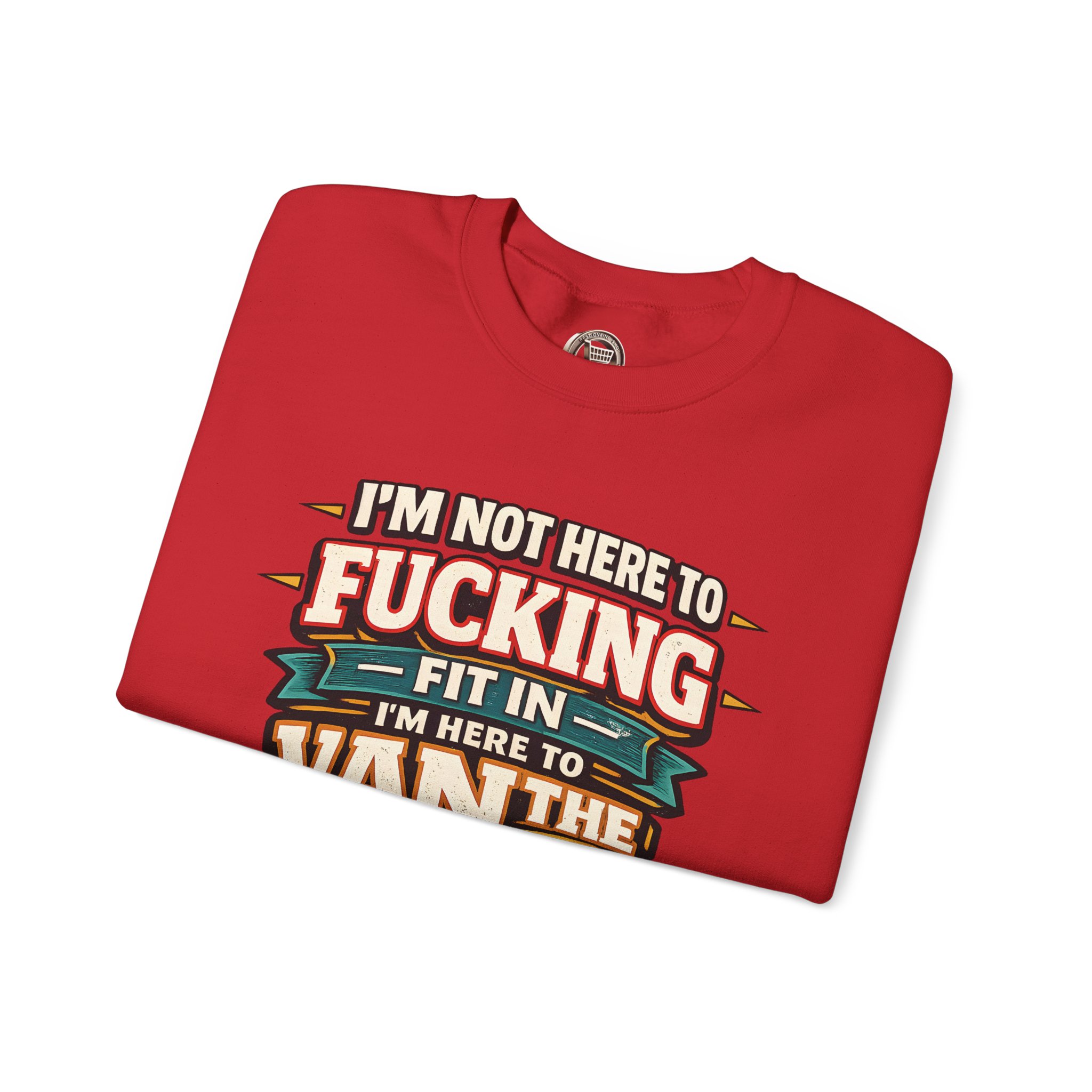 147222801989044093_2048.jpeg Unisex Heavy Blend™ Crewneck Sweatshirt — "I´m Not Here To Fucking Fit In" Design F**K-Line