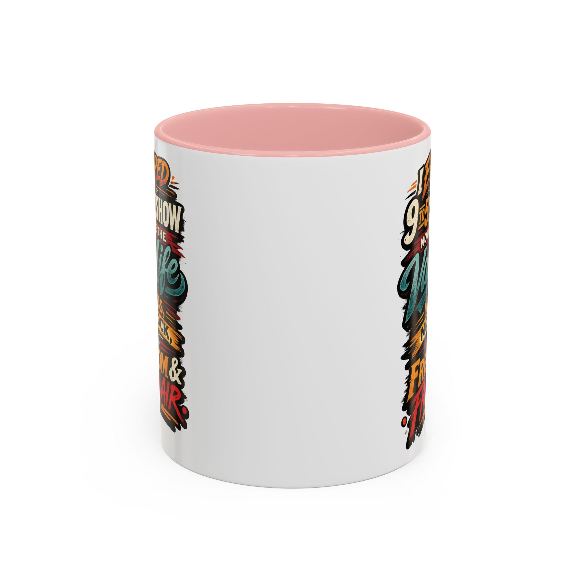 14732510521204444410_2048.jpeg Accent Coffee Mug (11, 15oz) — "I Escaped The 9 To 5" Design F**K-Line