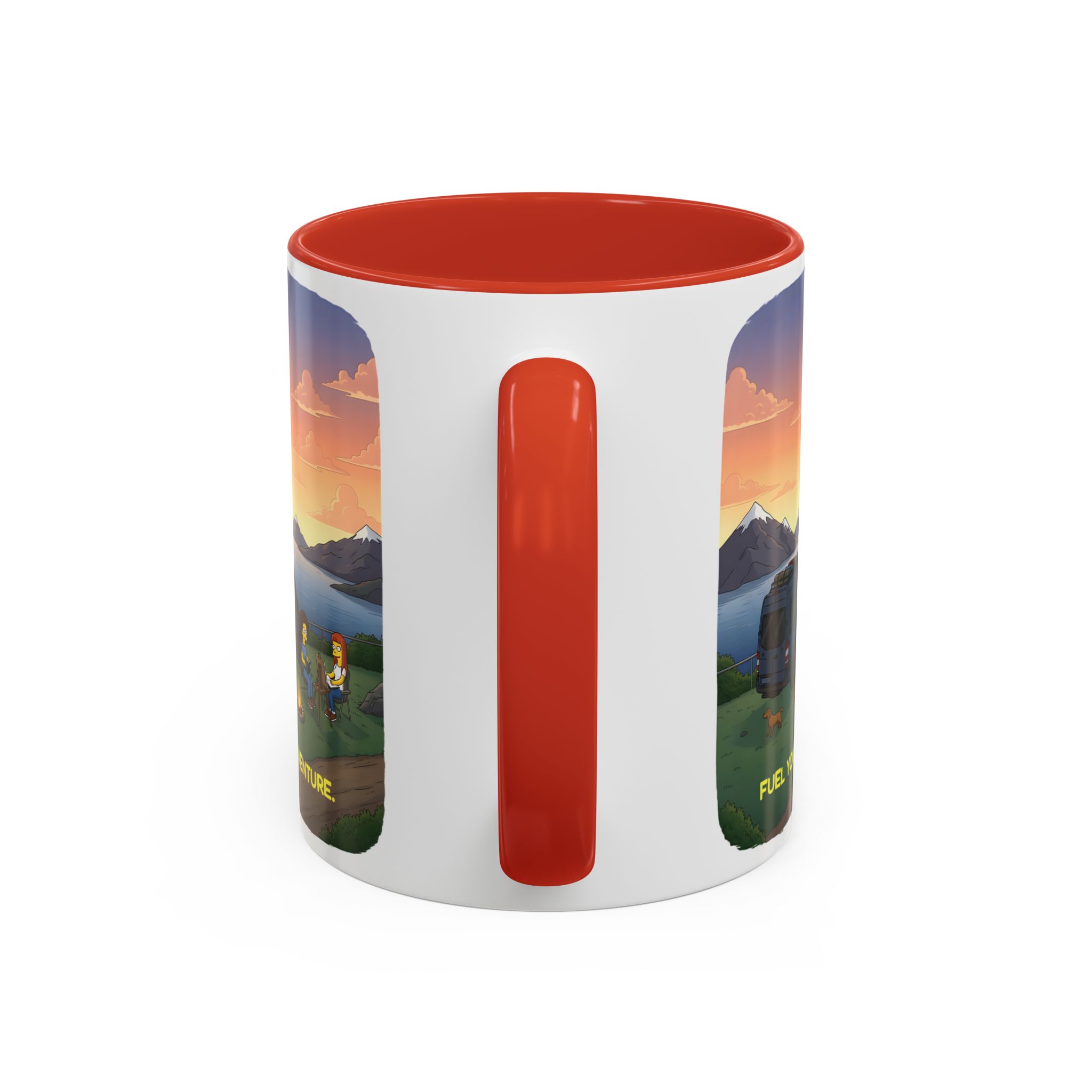 Accent Coffee Mug (11, 15oz) — "Fuel Your Adventure" Design Sitcom-Line