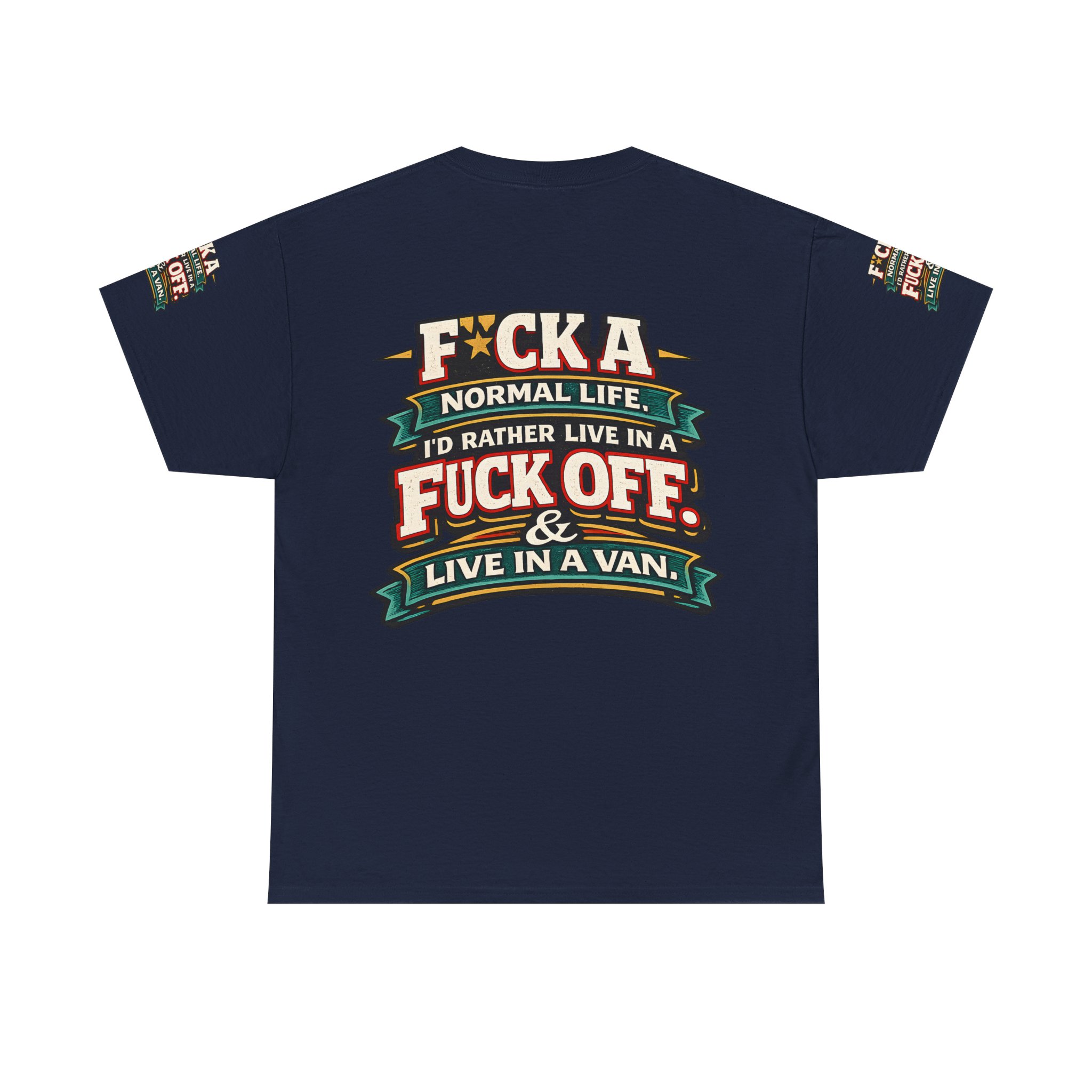 Unisex Heavy Cotton Tee — "Fuck A Normal Life" Design F**K-Line