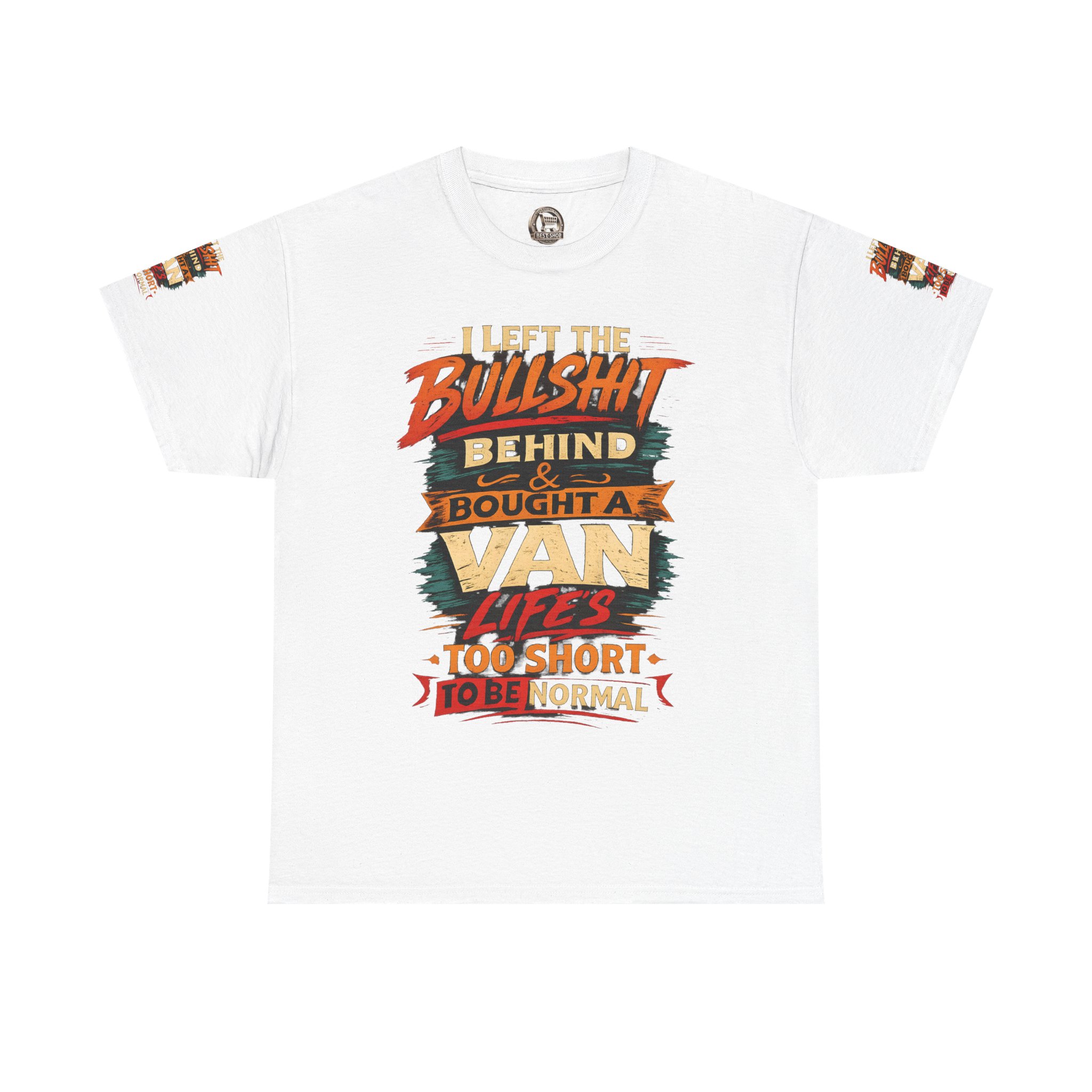 Unisex Heavy Cotton Tee — "I Left The Bullshit" Design F**K-Line