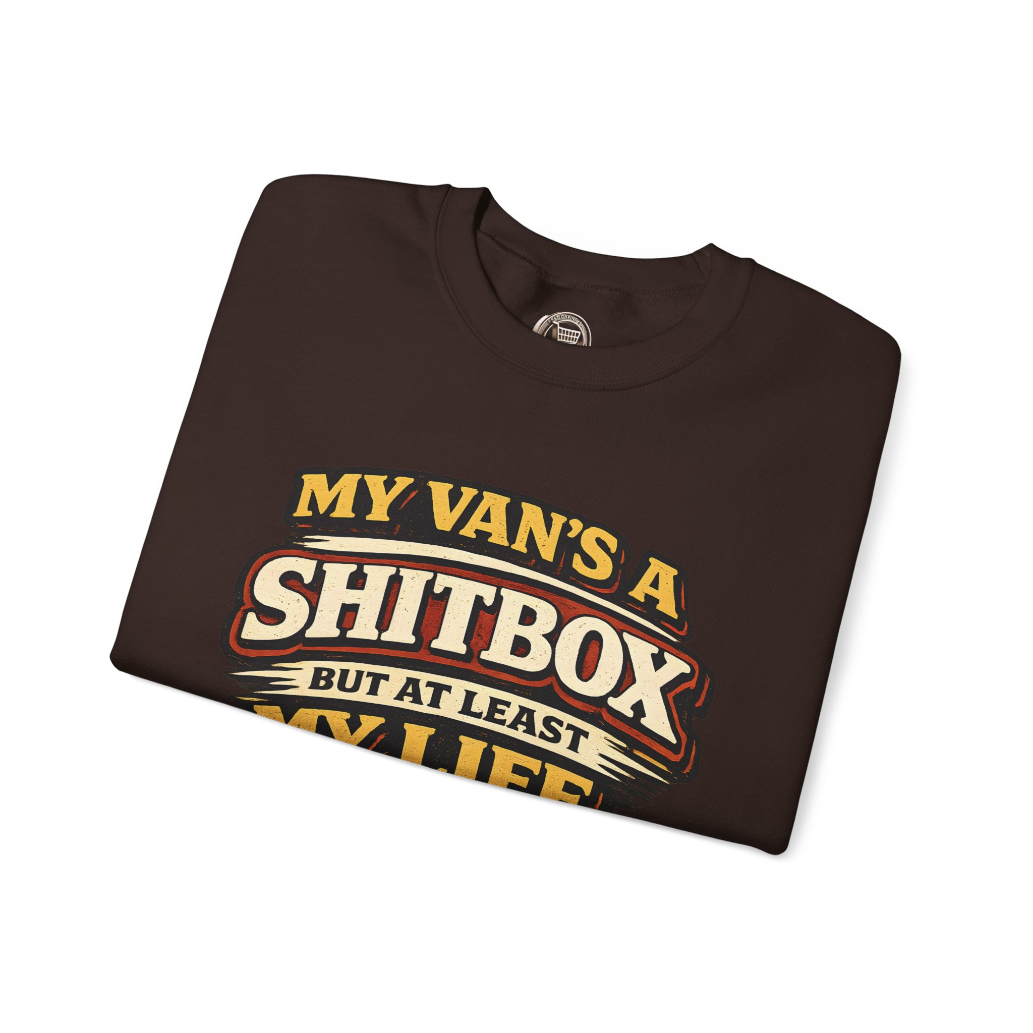 14738256923680553791_2048.jpeg Unisex Heavy Blend™ Crewneck Sweatshirt — "My Van`s A Shitbox" Design F**K-Line