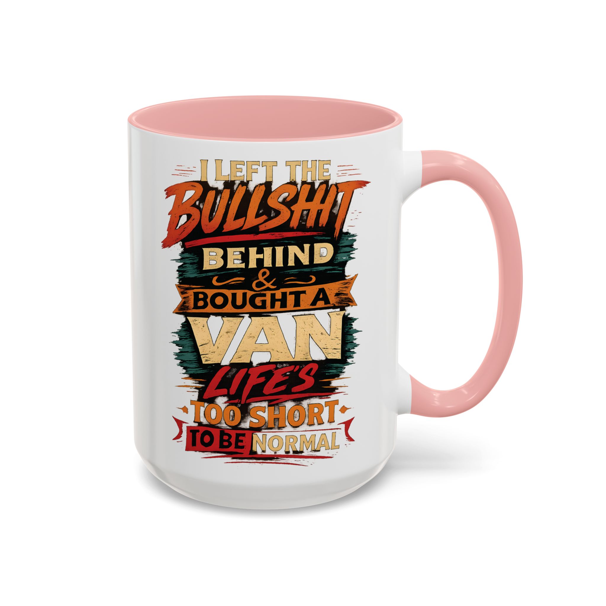 Accent Coffee Mug (11, 15oz) — "I Left The Bullshit" Design F**K-Line