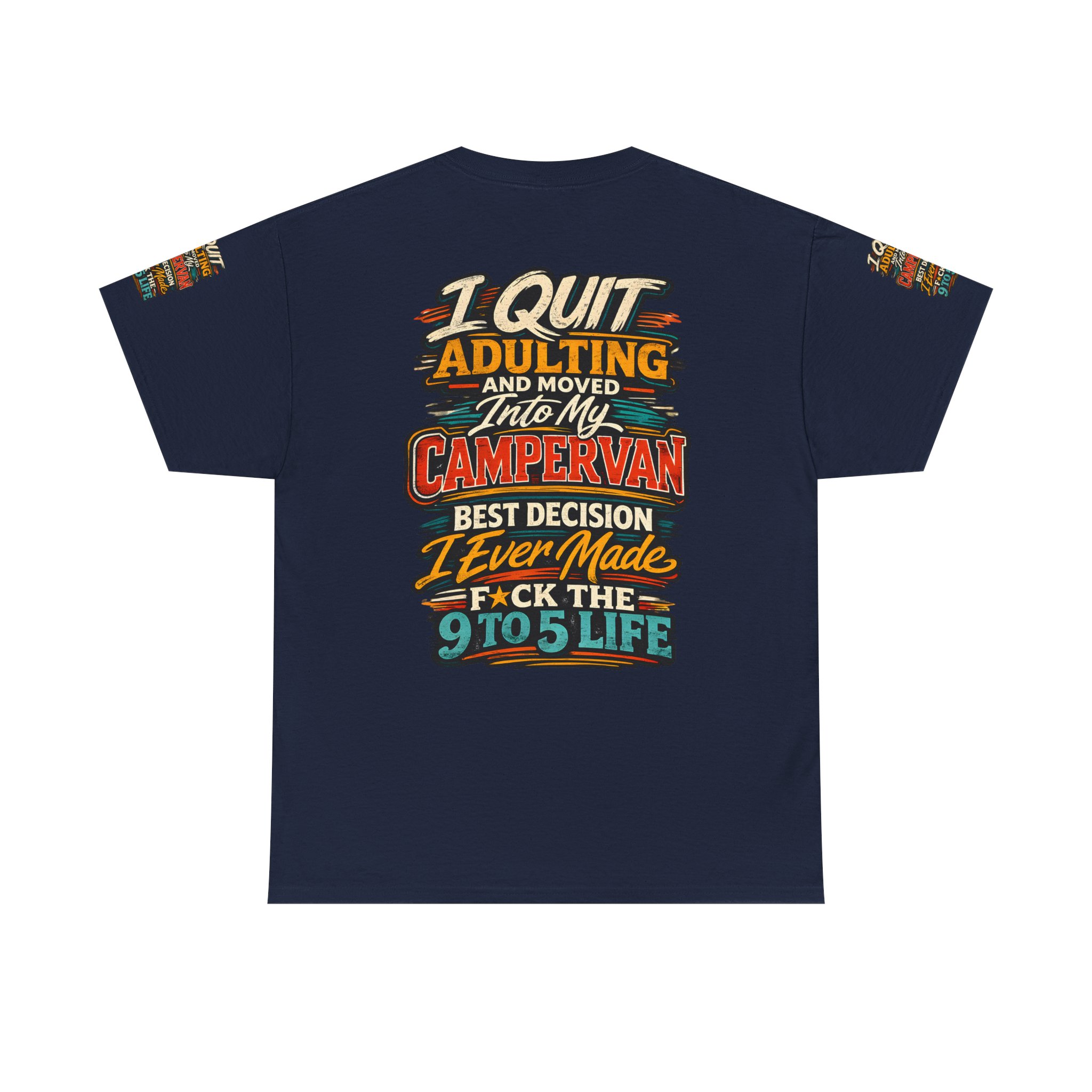 Unisex Heavy Cotton Tee — "I Quit Adulting" Design F**K-Line