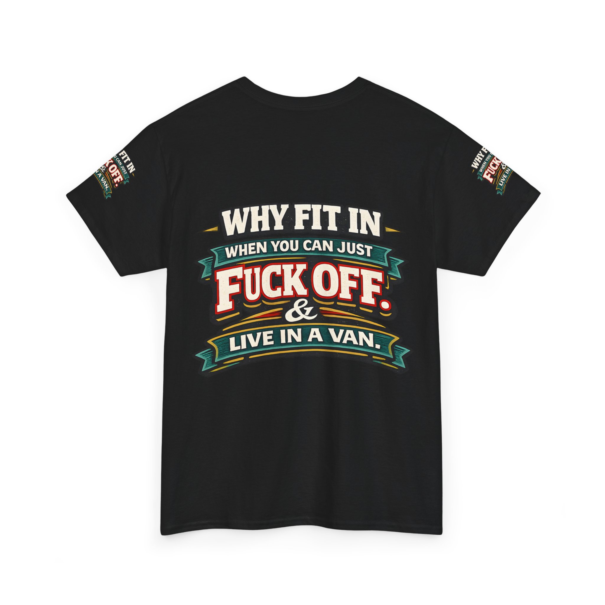 Unisex Heavy Cotton Tee — "Why Fit In" Design F**K-Line
