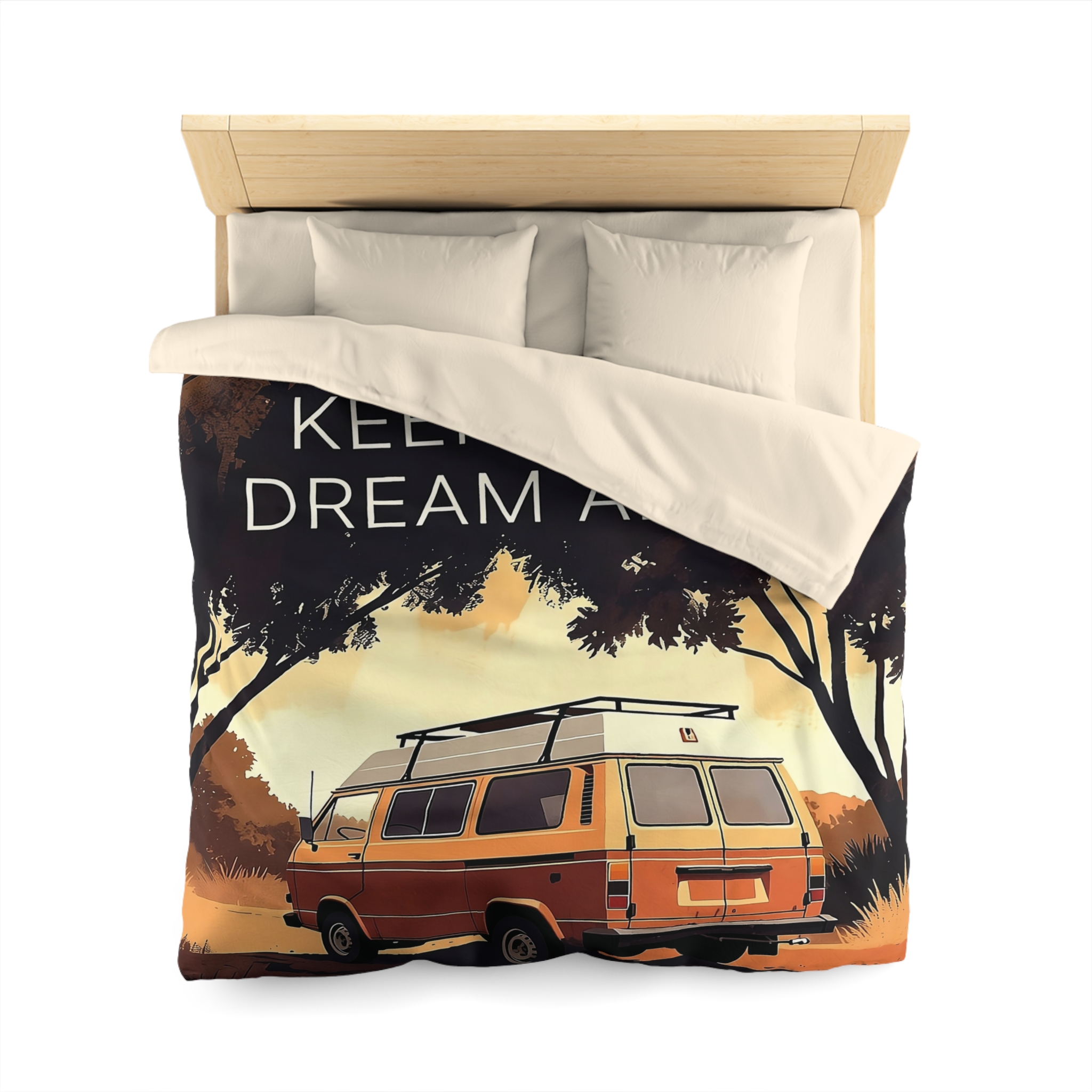 14786678830888448308_2048.jpeg Duvet Cover – "Vanlife Keep Your Dream Alive" Retro Camper Bedding