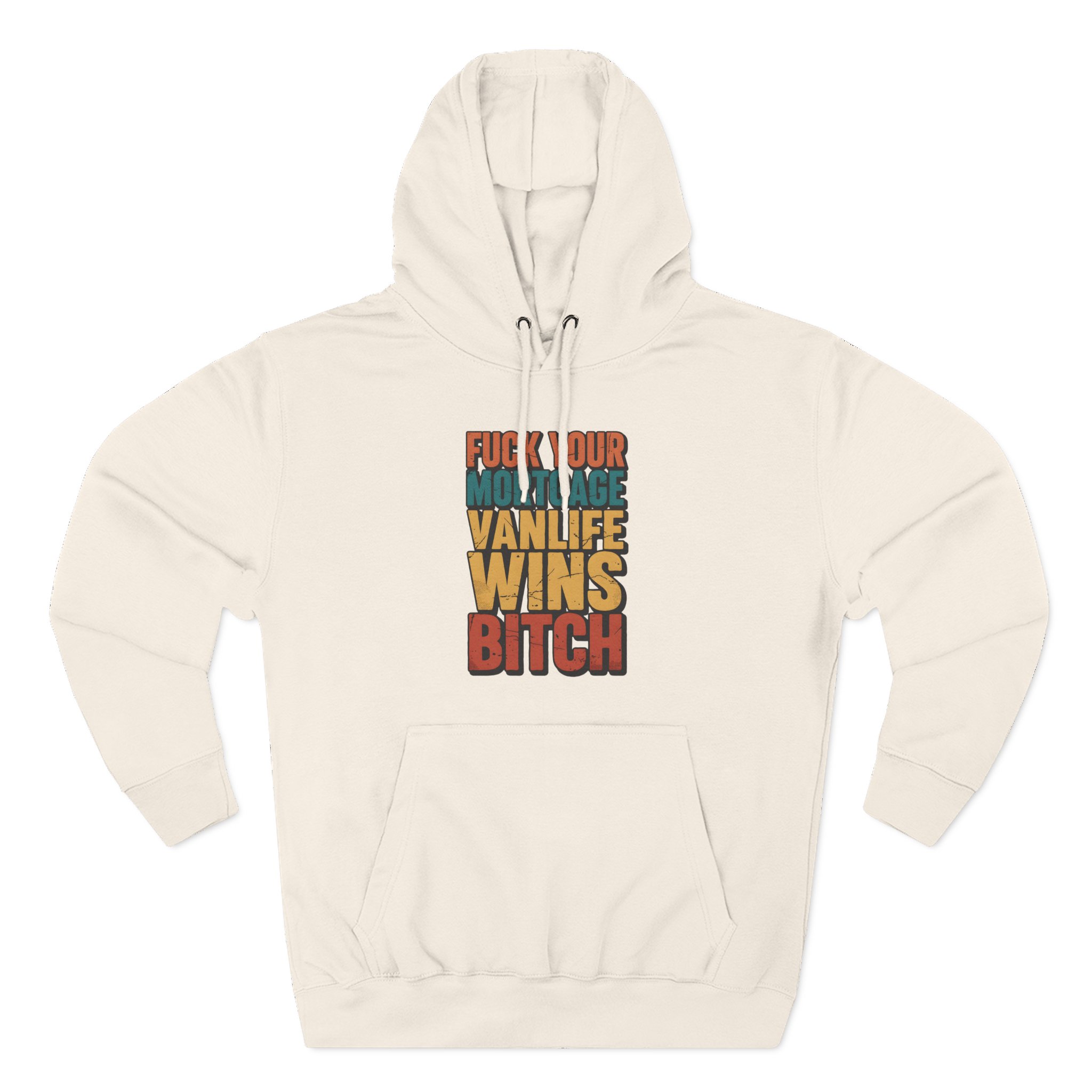 Three-Panel Fleece Hoodie - "Fuck Your Mortgage" Design F**K-Line
