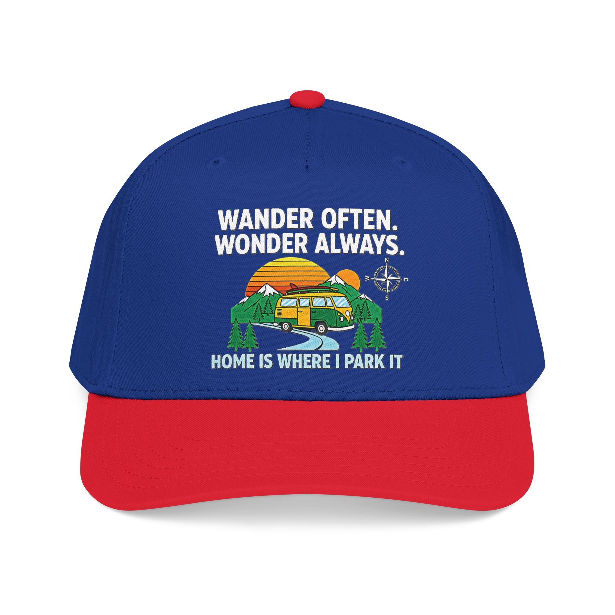 Baseball Cap — "Fueled by Exploration" Adventure Is My Compass Camper Hat