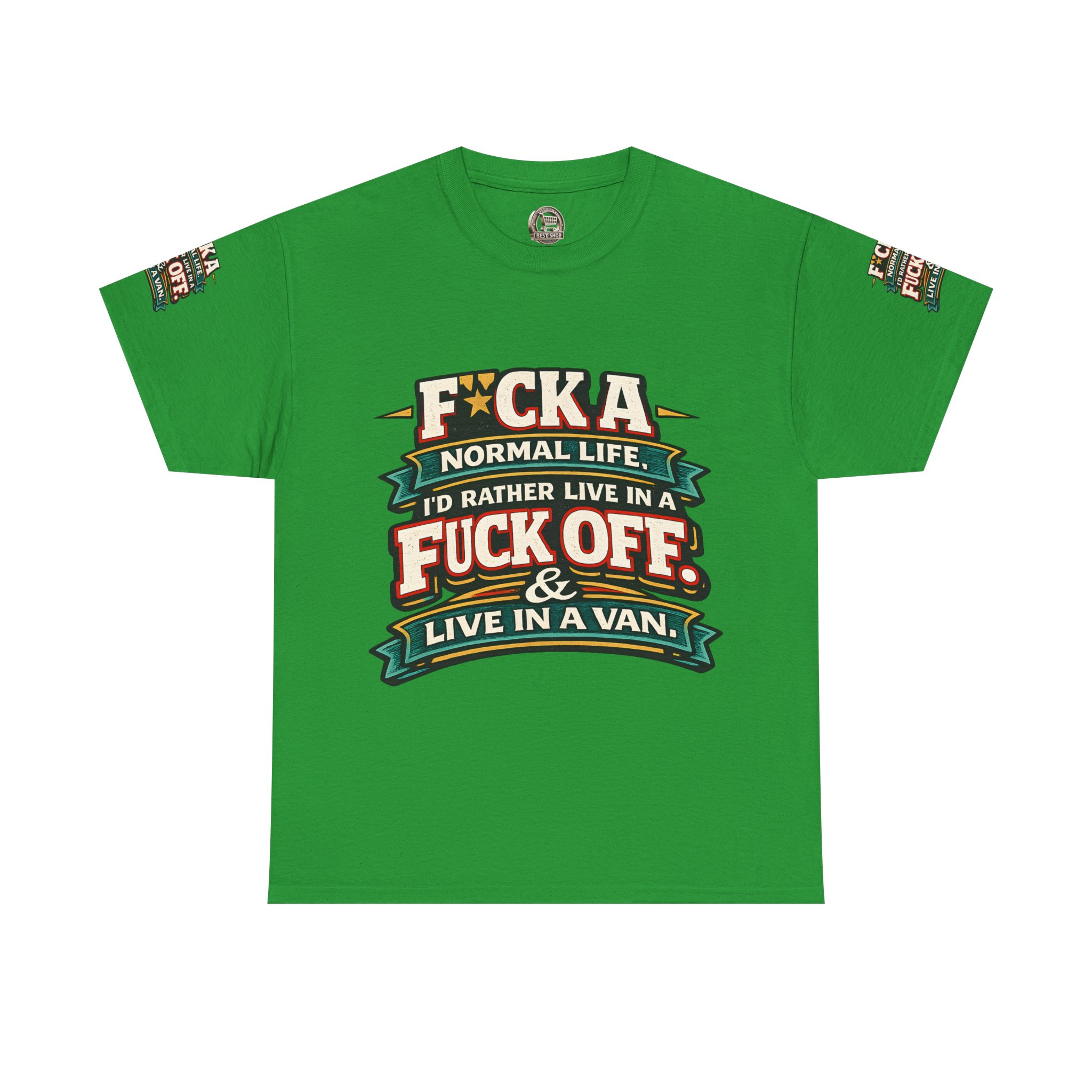 Unisex Heavy Cotton Tee — "Fuck A Normal Life" Design F**K-Line