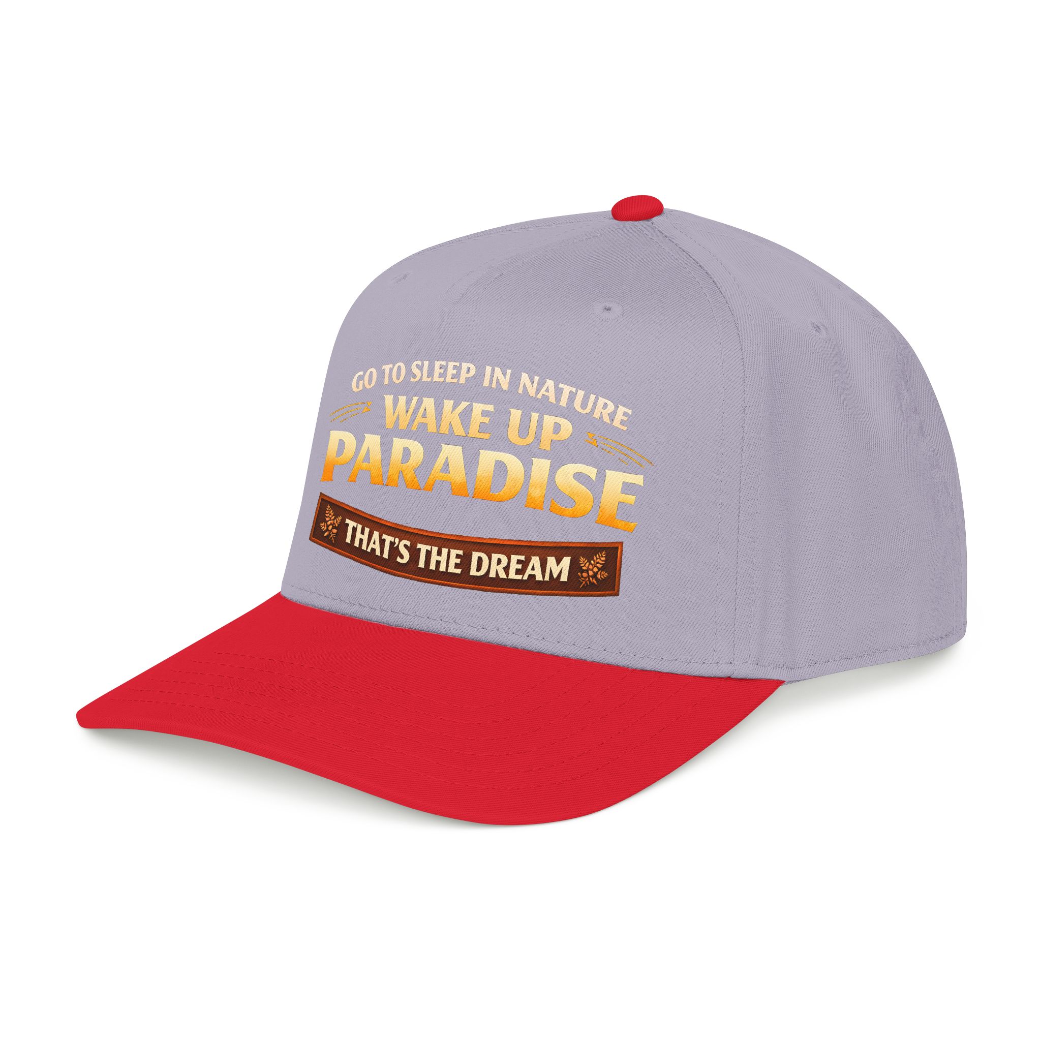 Baseball Cap - "Go sleep Nature-Wake Up Paradise" Design Scenic-Line