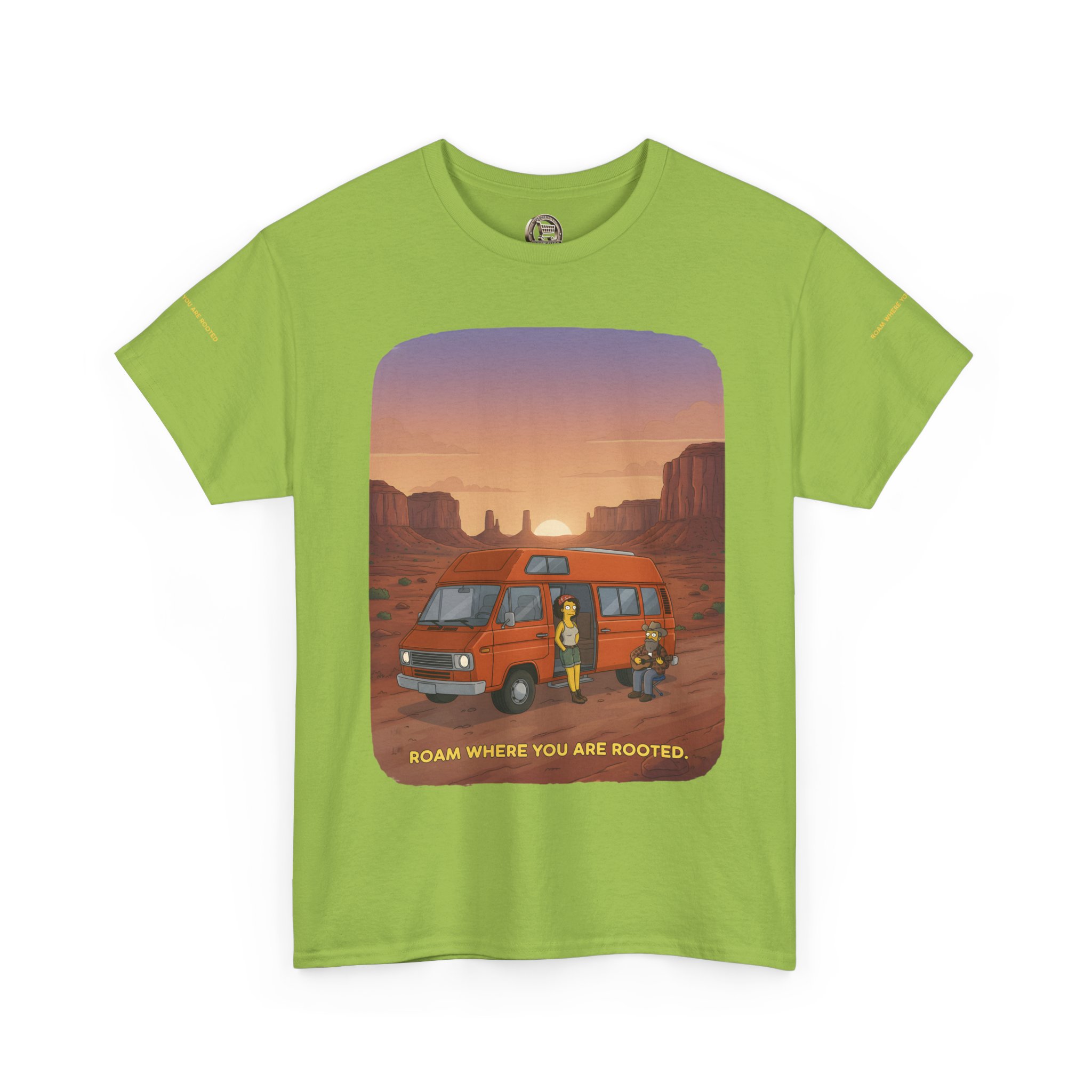 Unisex Heavy Cotton Tee — "Roam Where You Are Rooted" Design Sitcom-Line