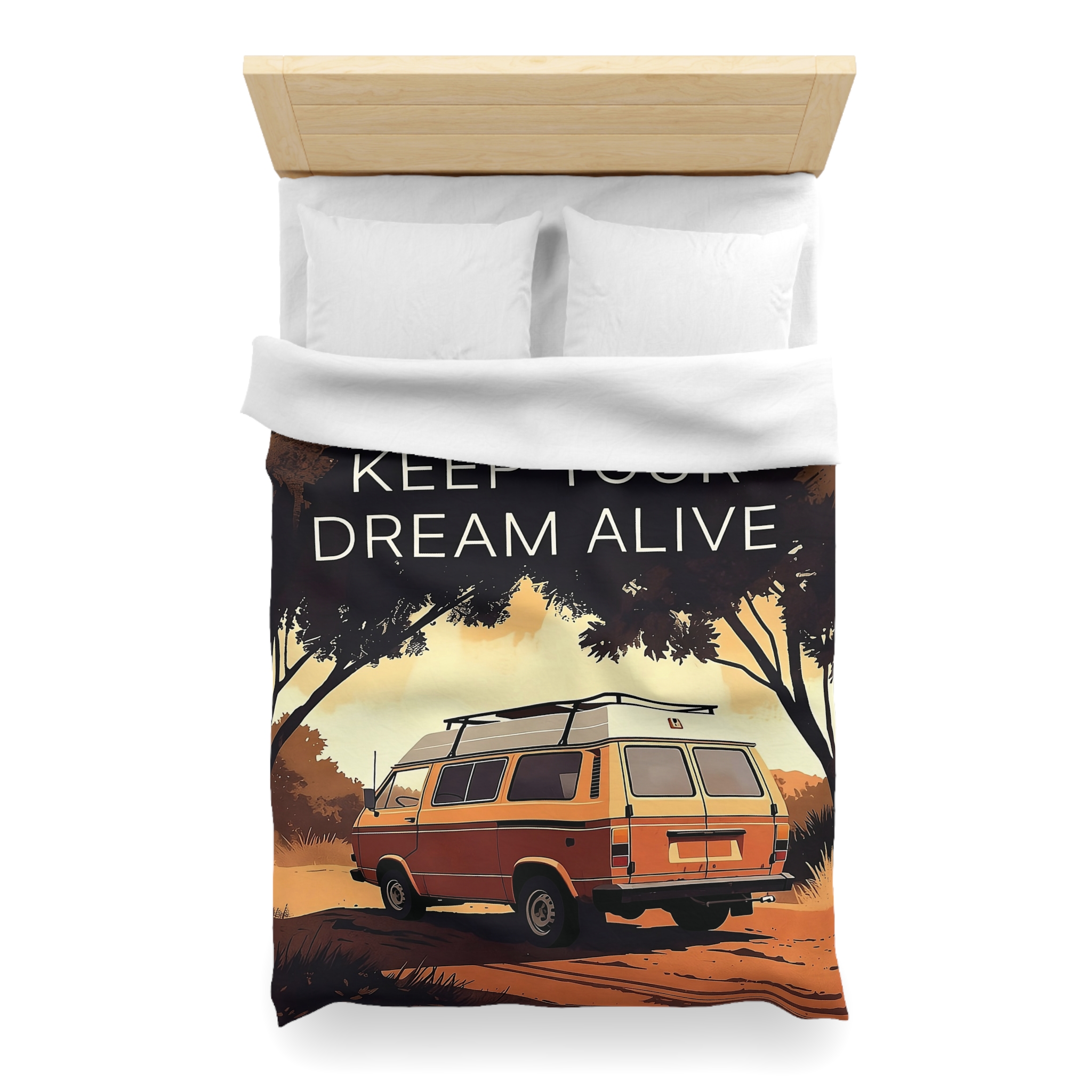14803200915307595490_2048.jpeg Duvet Cover – "Vanlife Keep Your Dream Alive" Retro Camper Bedding