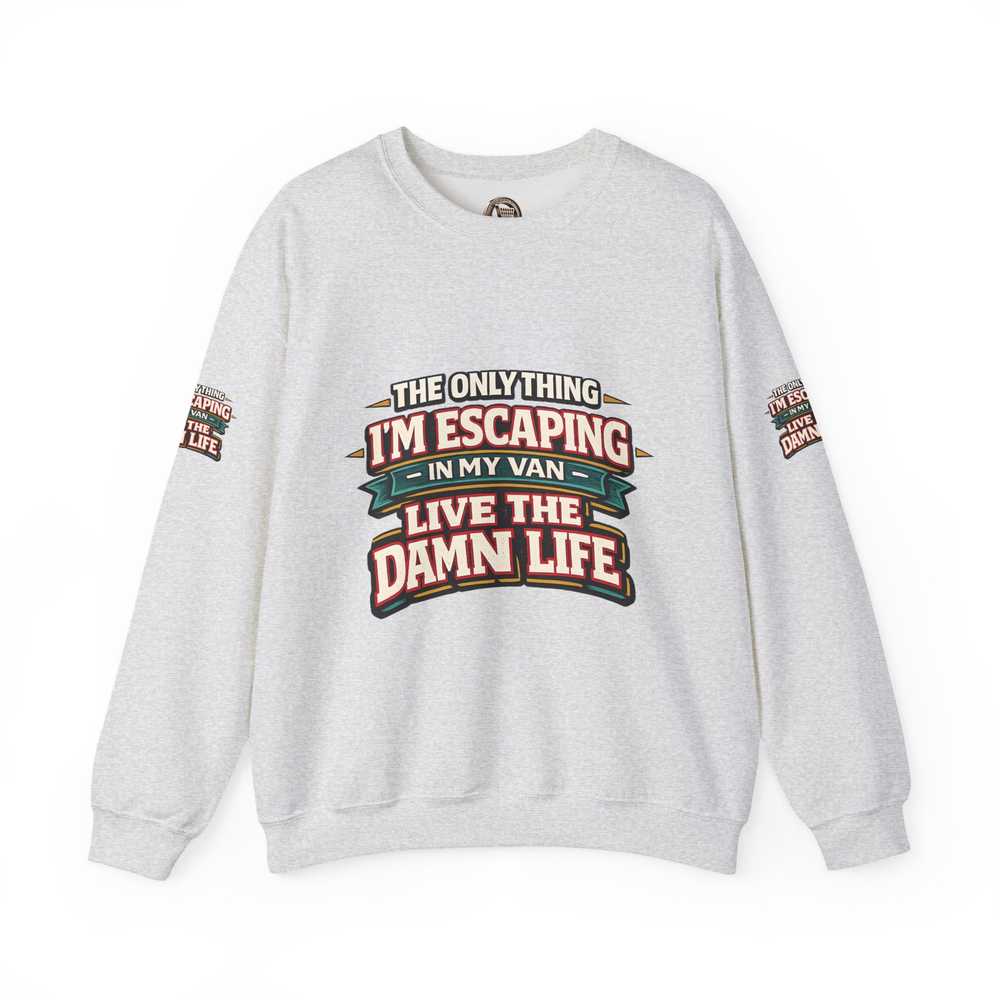 Unisex Heavy Blend™ Crewneck Sweatshirt — "The Only Thing I´m Escaping" Design F**K-Line