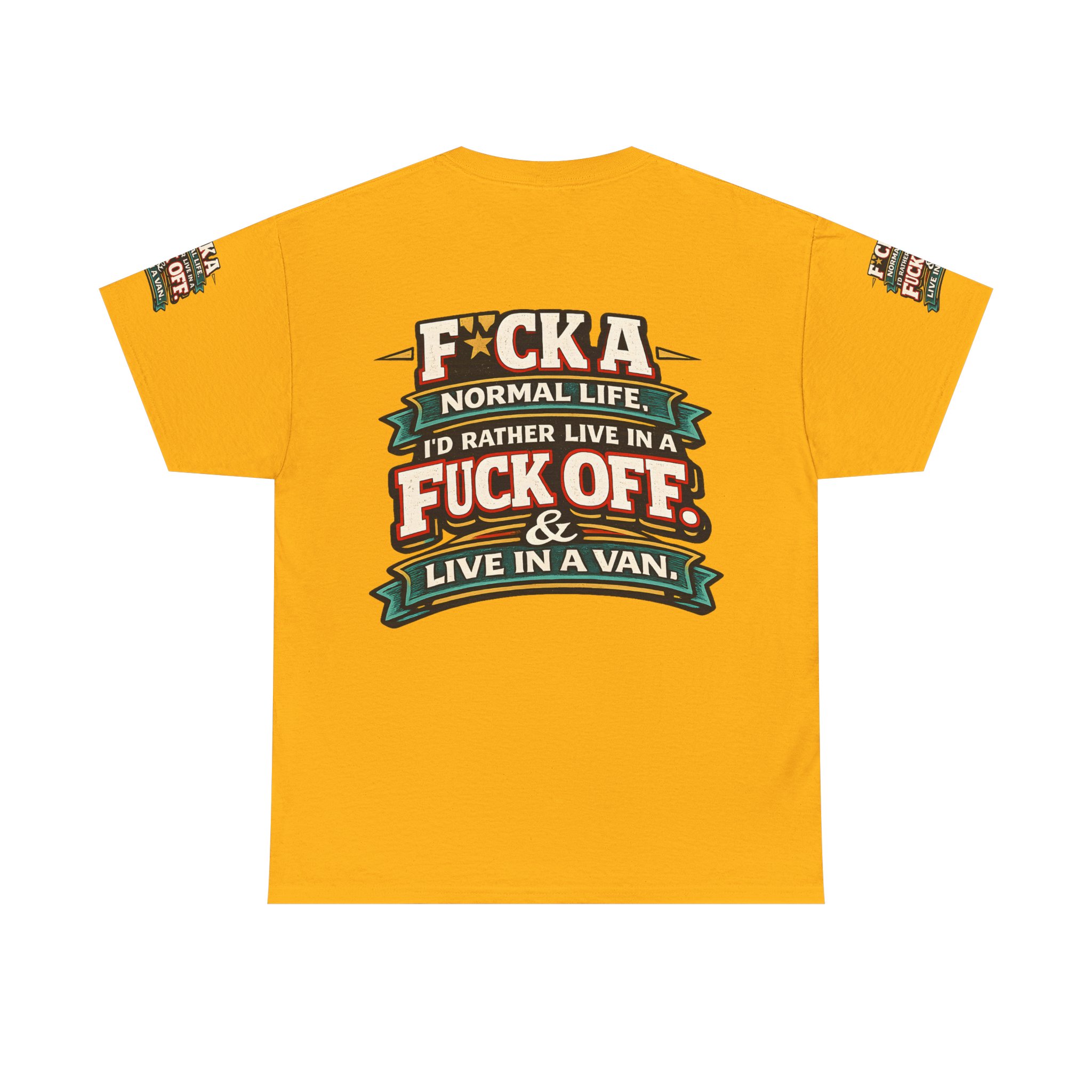Unisex Heavy Cotton Tee — "Fuck A Normal Life" Design F**K-Line