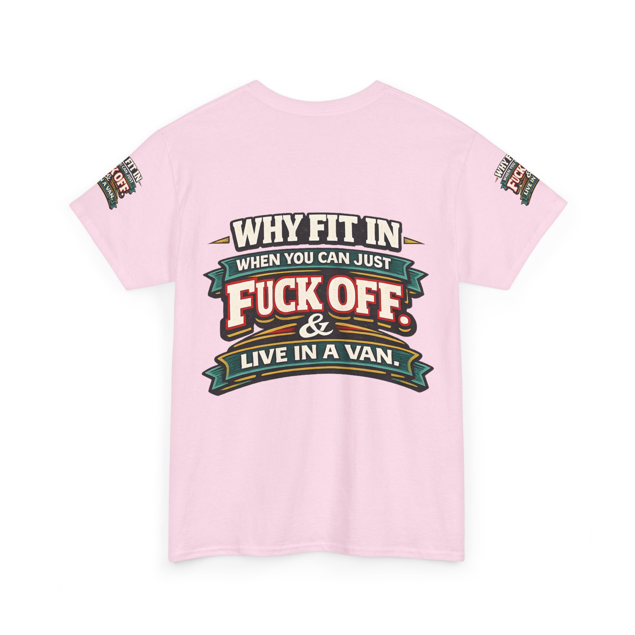 Unisex Heavy Cotton Tee — "Why Fit In" Design F**K-Line