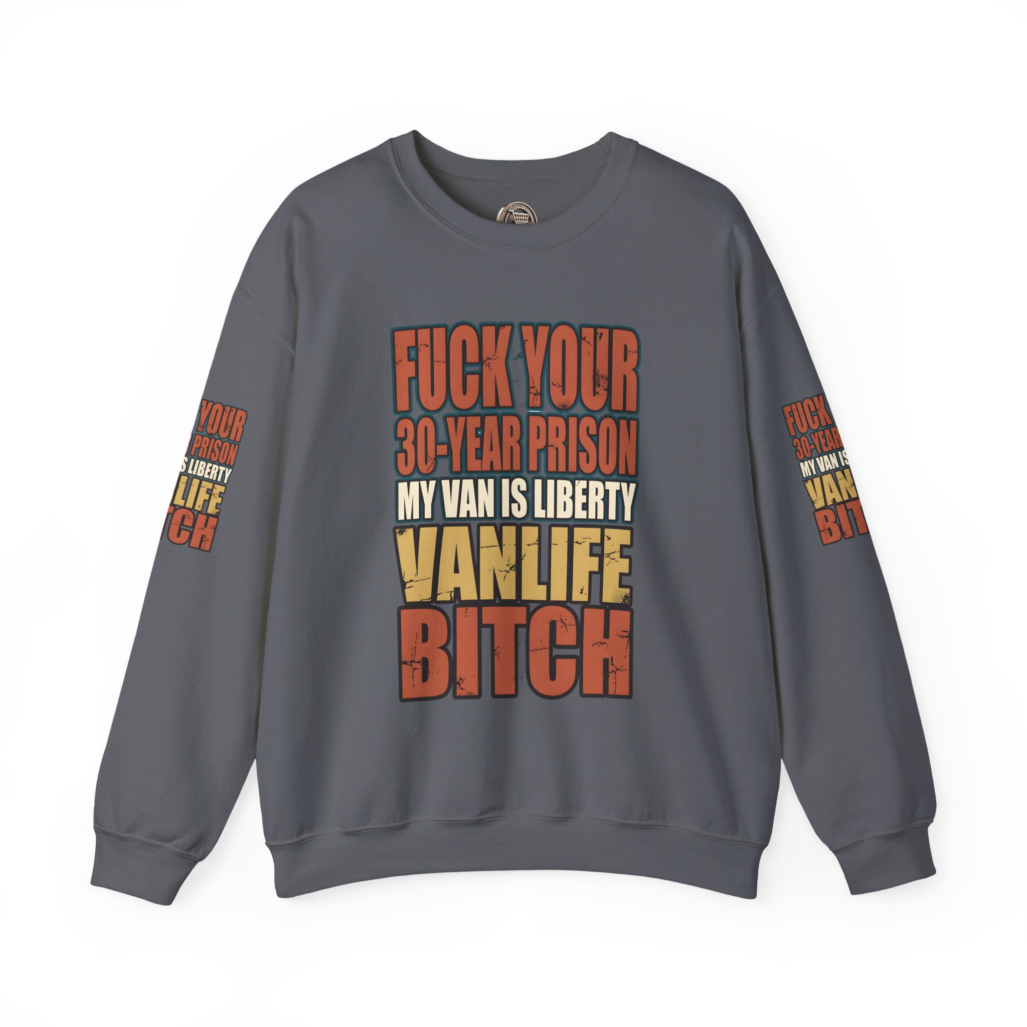 Unisex Heavy Blend™ Crewneck Sweatshirt — "Fuck Your 30 Year" Design F**K-Line