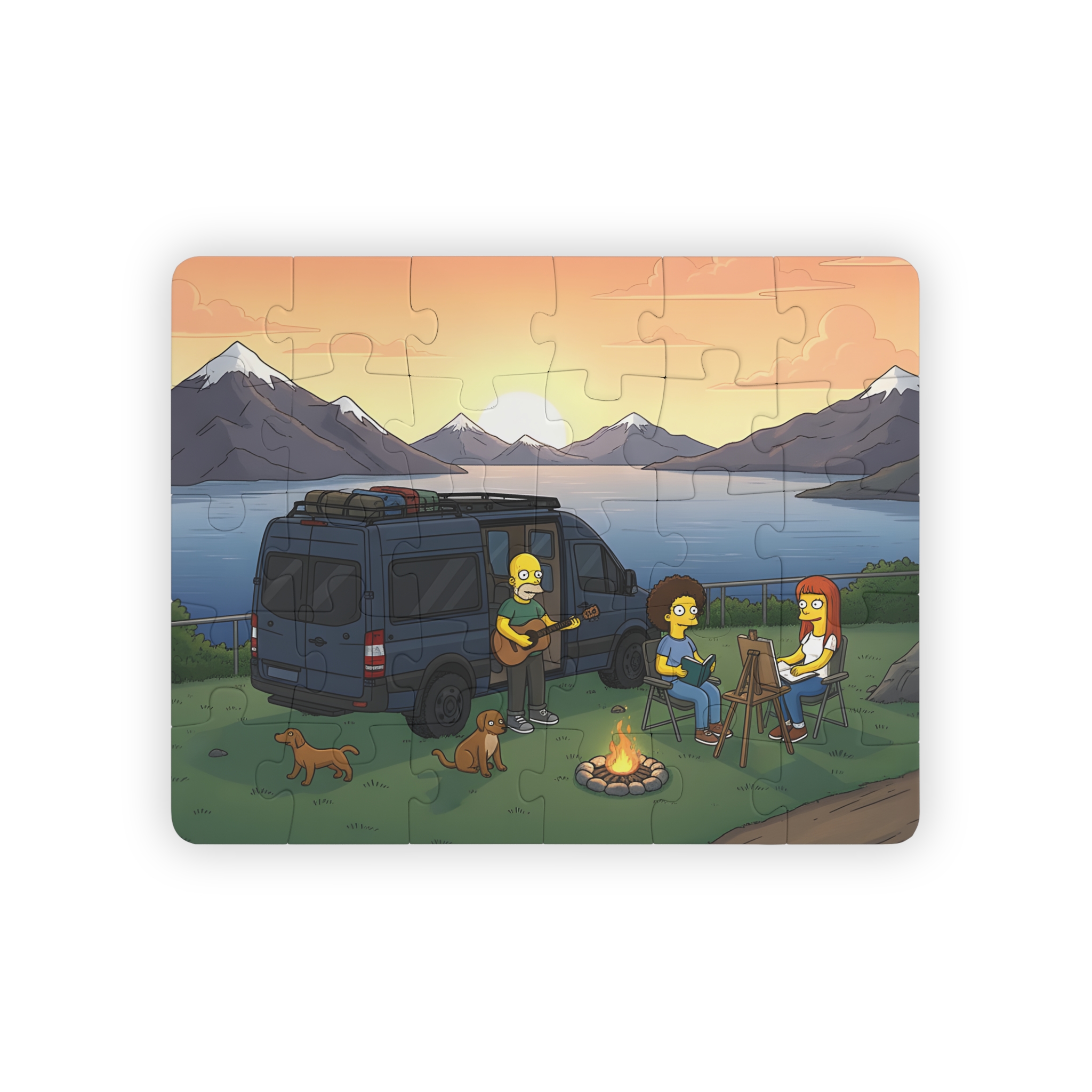 14832704958362671232_2048.jpeg Kids' 30‑Piece Camping Puzzle — Family Van Camping Scene