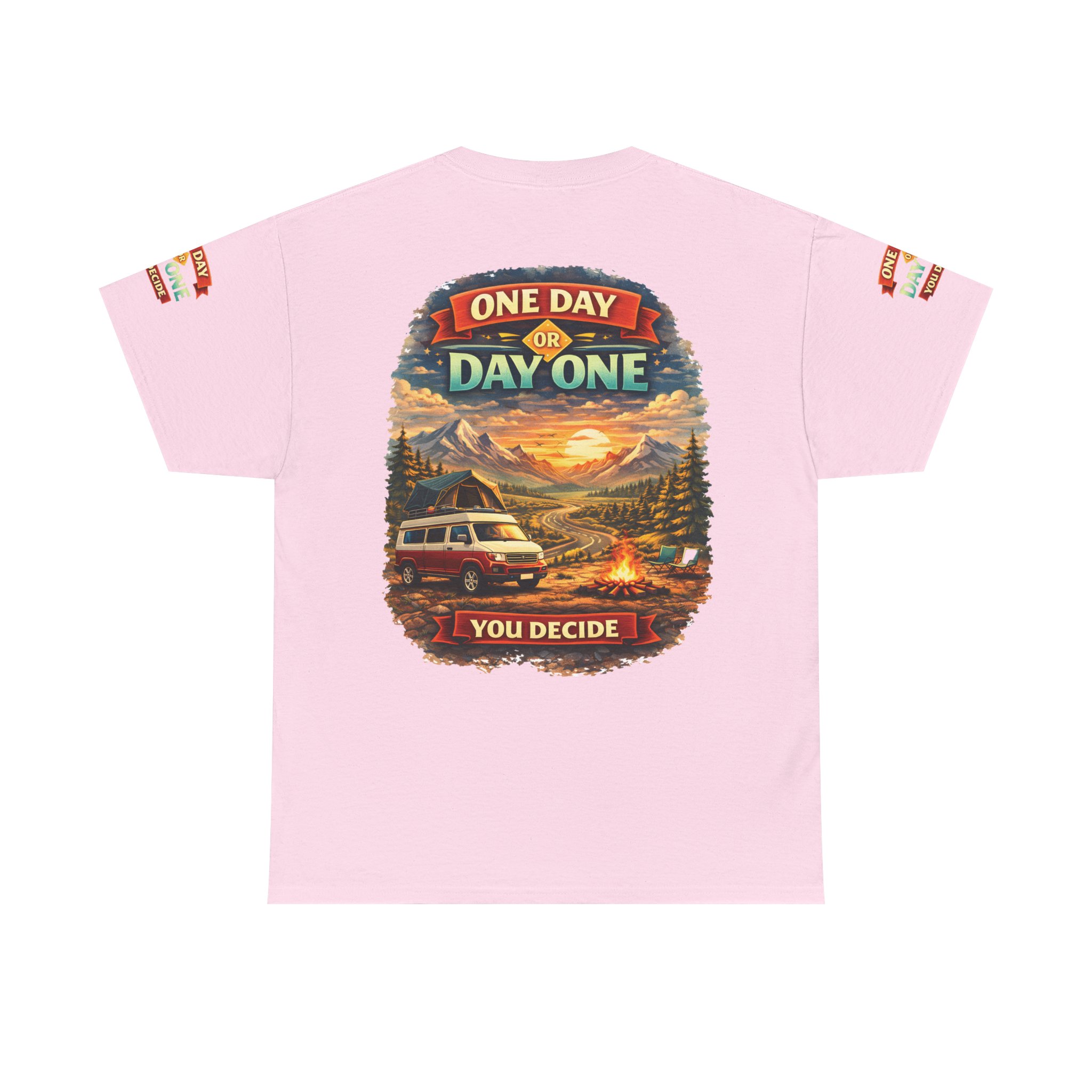 14834460191675971731_2048.jpeg Unisex Heavy Cotton Tee — "One Day Or Day One" Design Scenic-Line