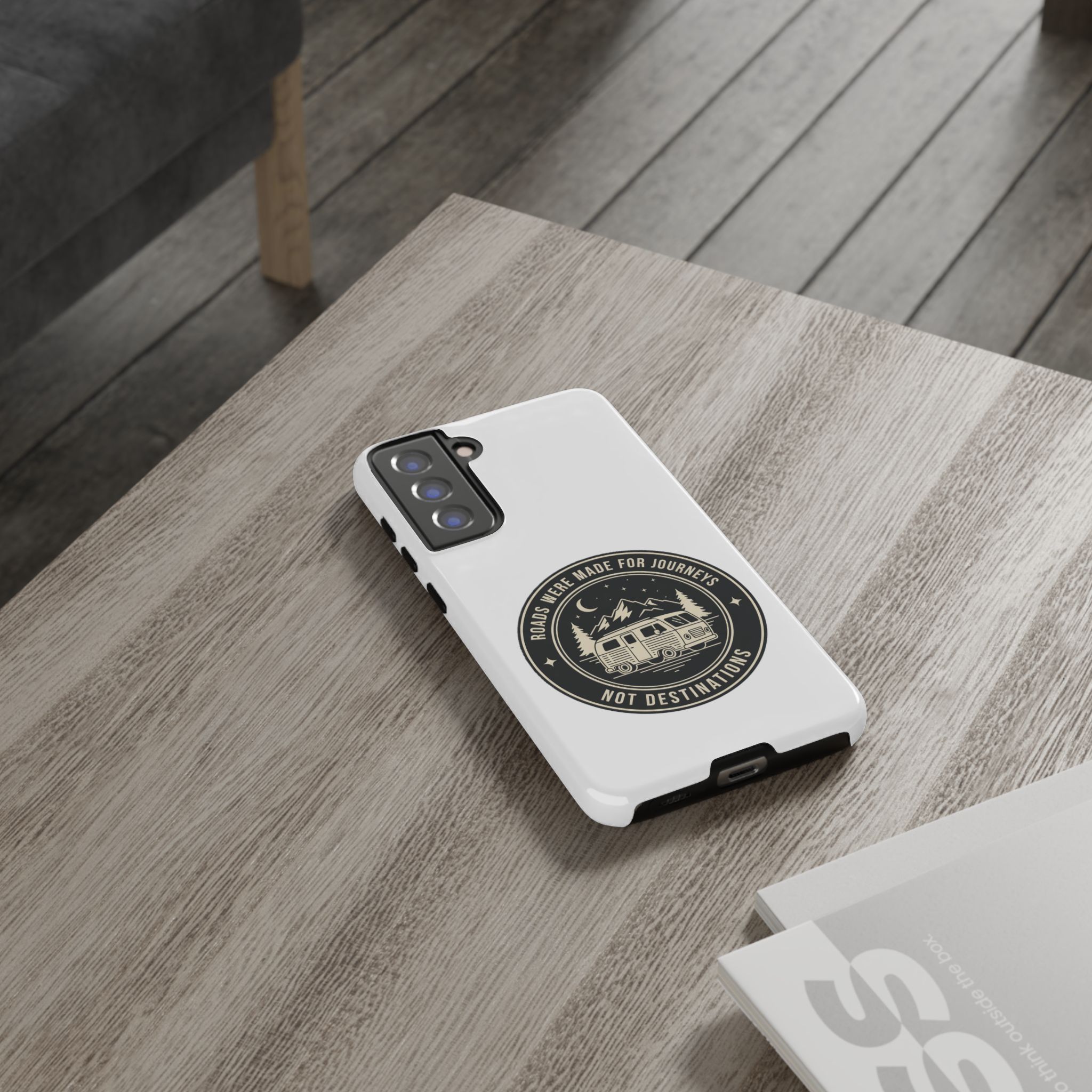 Phone Case — "ROAD WHERE MADE FOR JOURNEYS-NOT DESTINATIONS" Camper Van Design